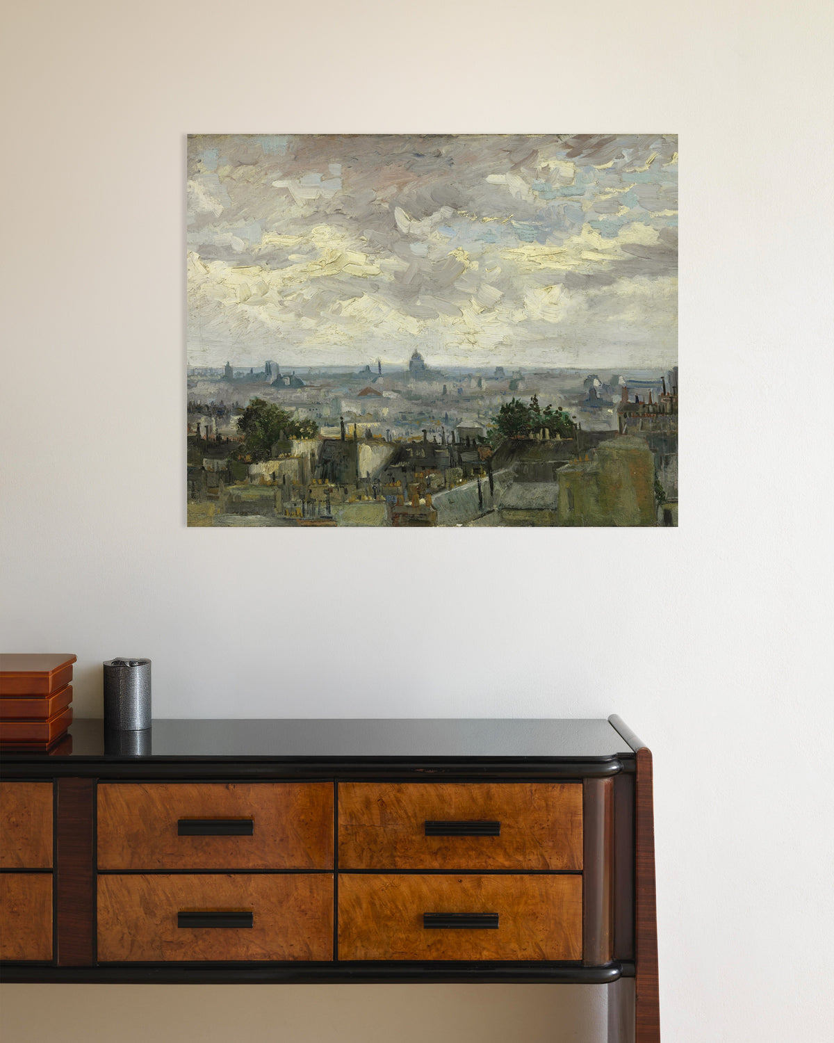 Poster av Utsikt over Paris (1886) av Vincent van Gogh