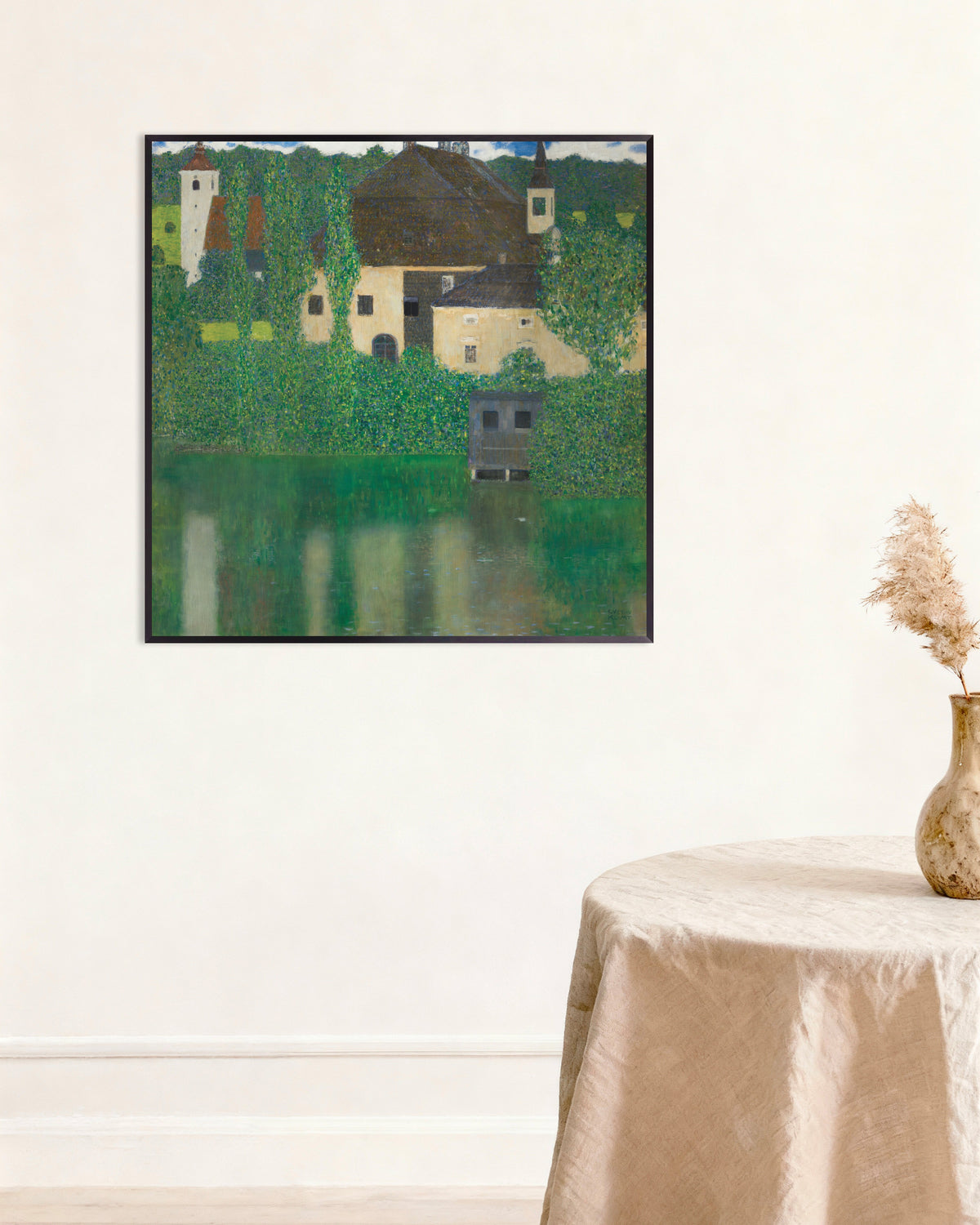 Poster av Vannslottet (1908–1909) av Gustav Klimt, med metallramme