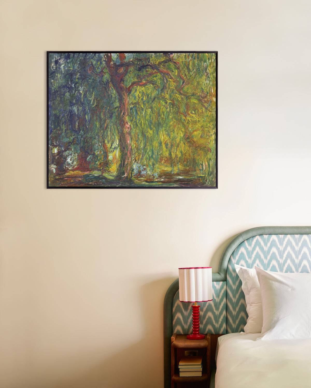 Plakat Tårepil (1918–1919) av Claude Monet med metallramme