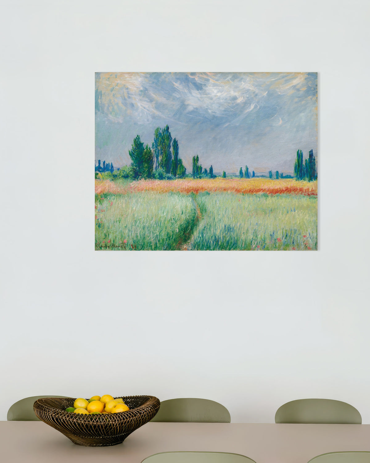 Plakat Hveteåker (1881) av Claude Monet