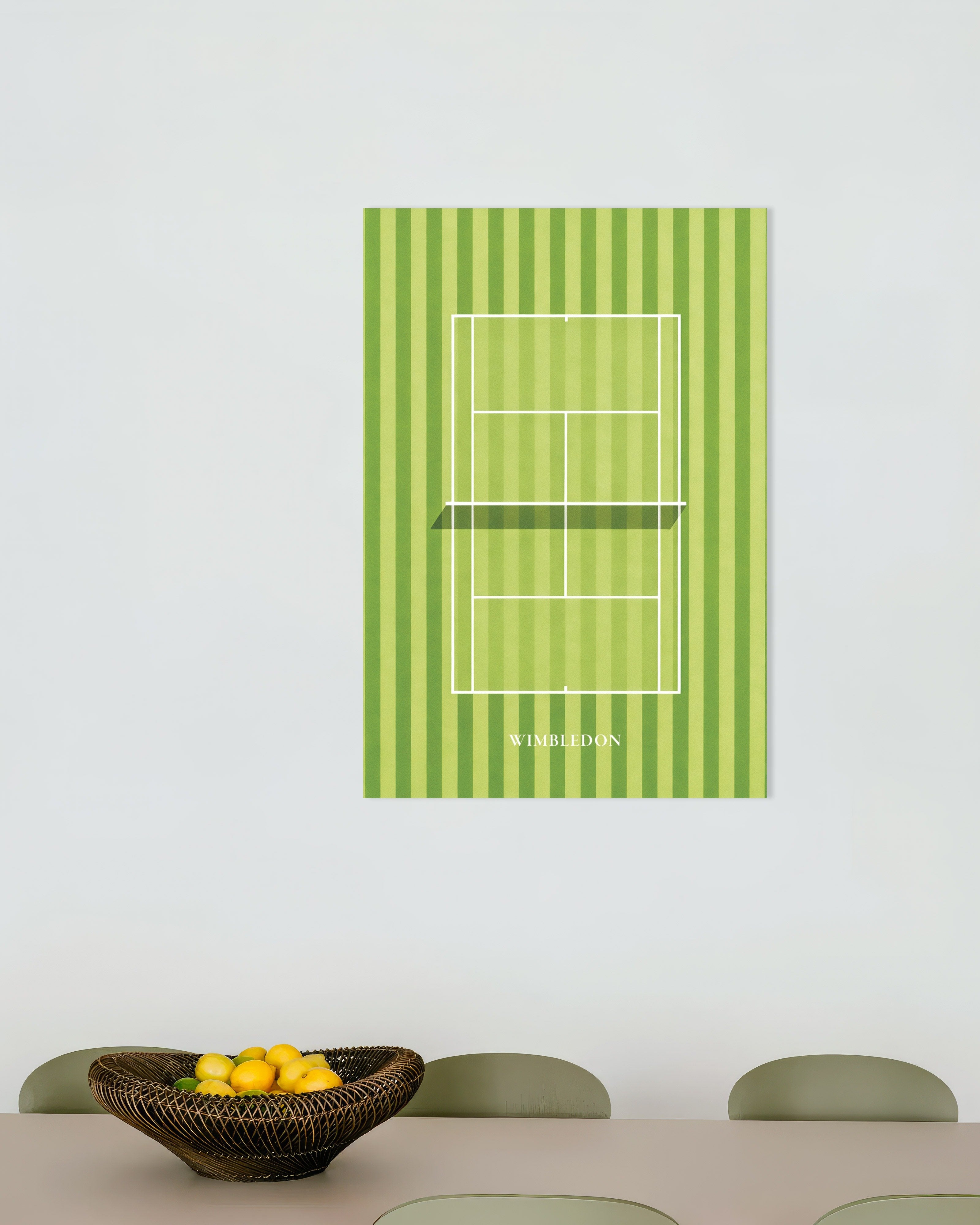 Poster of Wimbledon poster – Grass court tennis art print