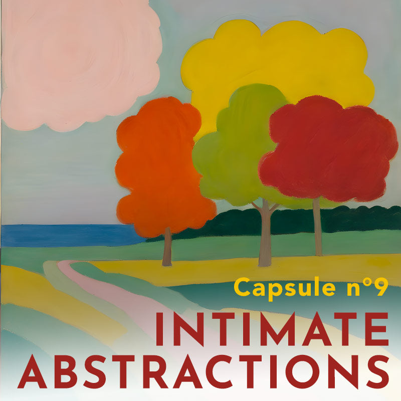 Abstract art posters and objects