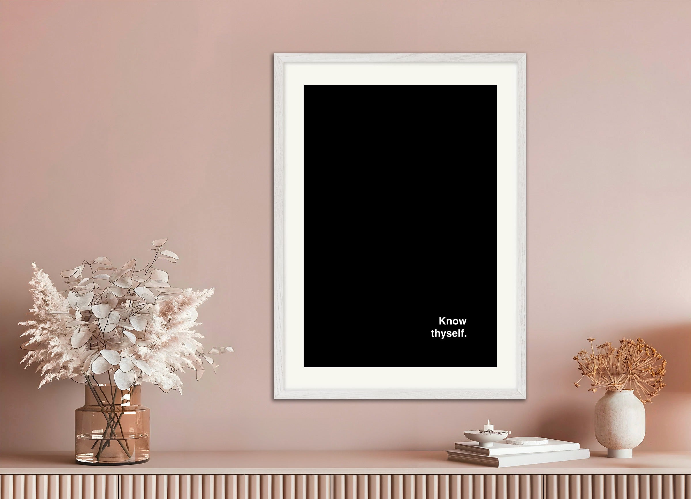 Poster with white wood frame: Know thyself