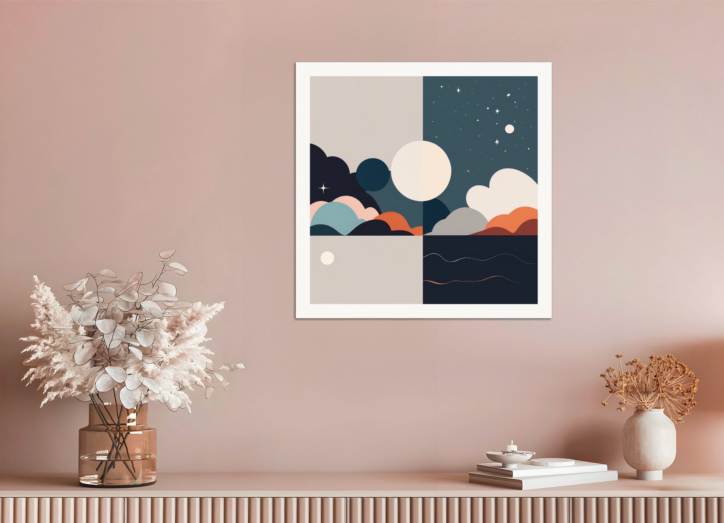 Poster: Abstract minimalist art, Astronomy