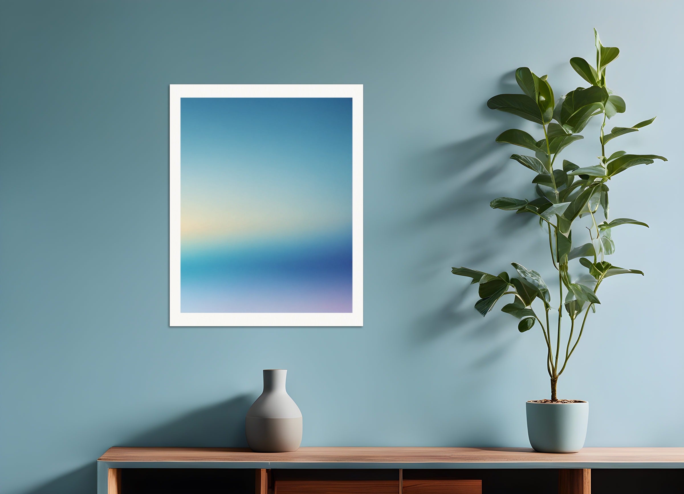 Poster: Soothing Abstract Gradients, blue sky