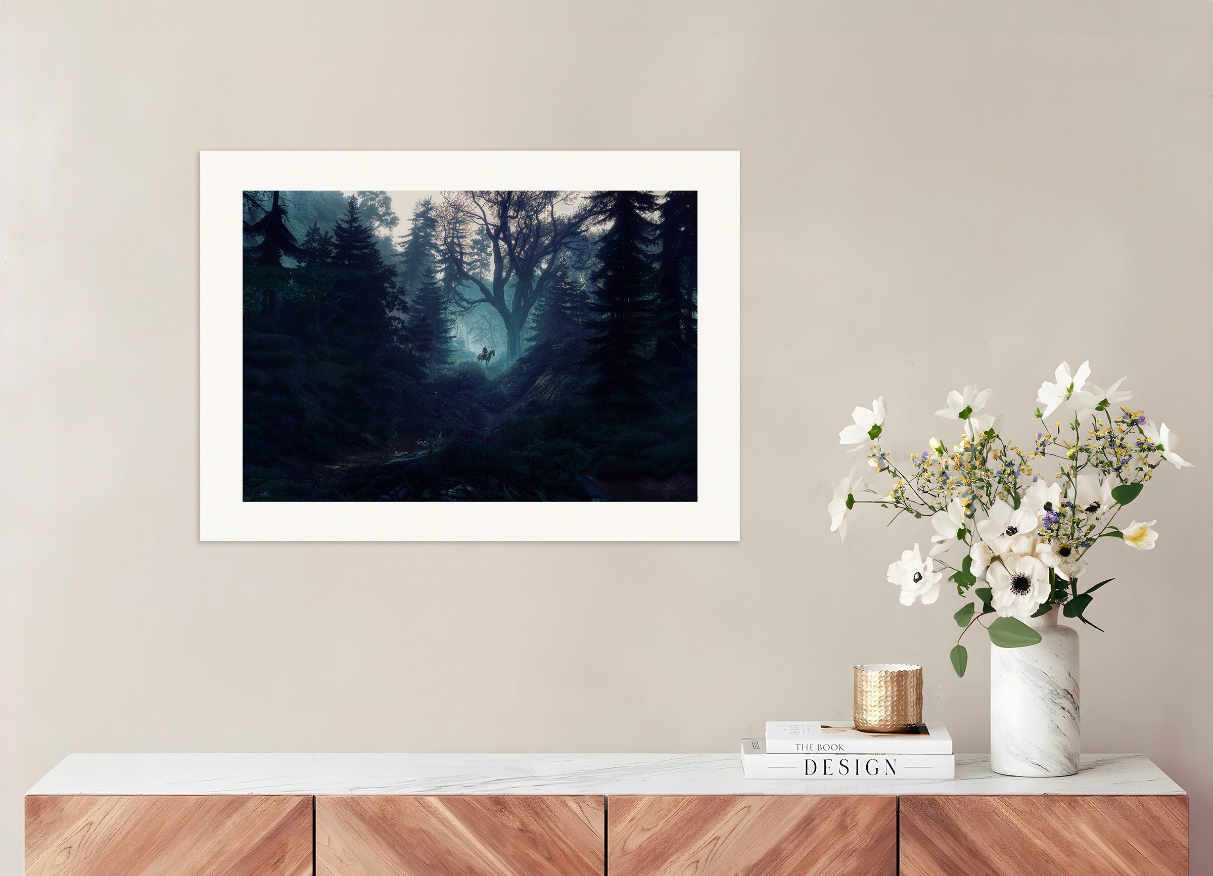 Poster: The Witcher, dark forest, fan art, none