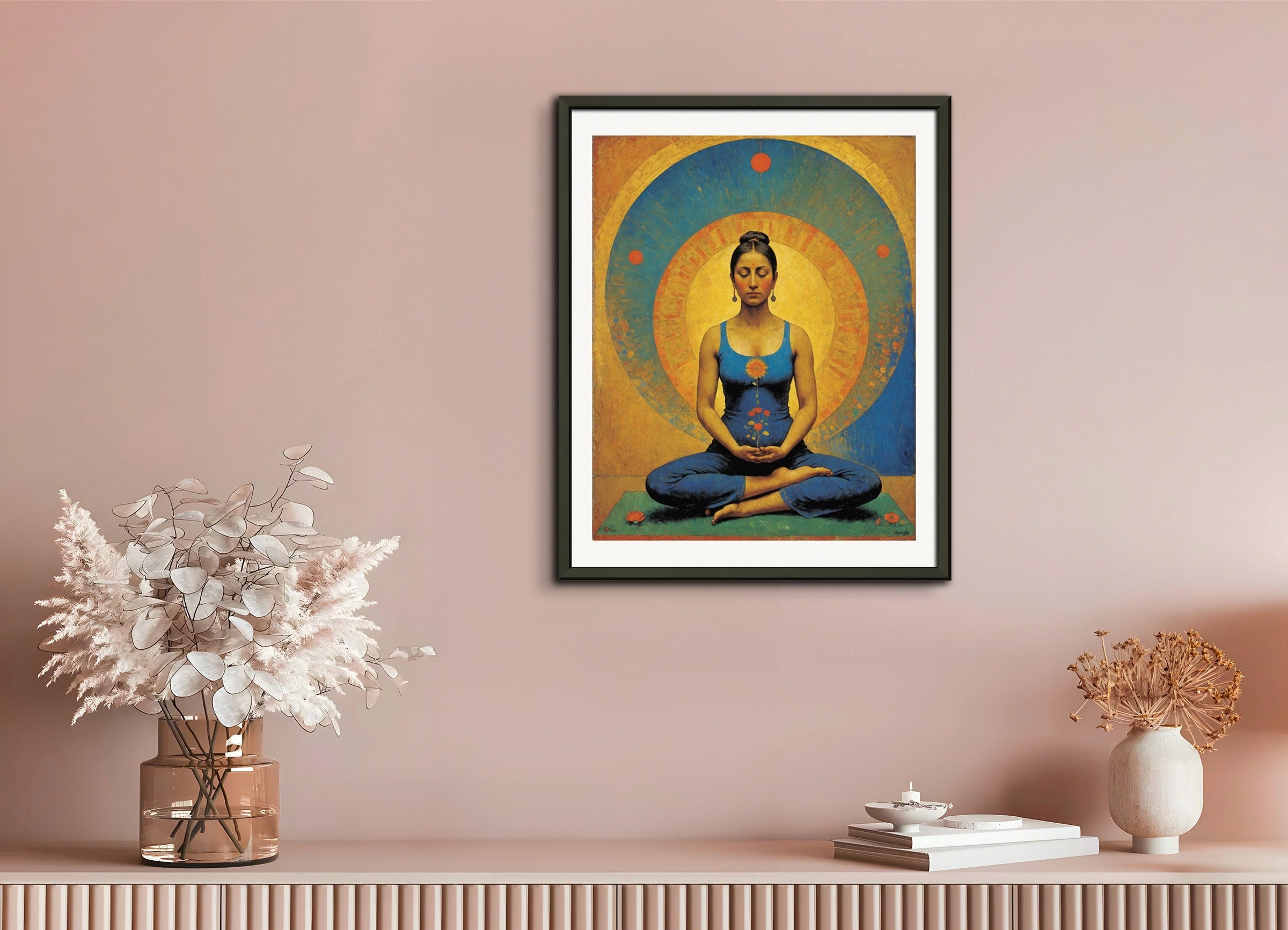 Poster with metal frame: Surreal visions with fantastic images, Yoga