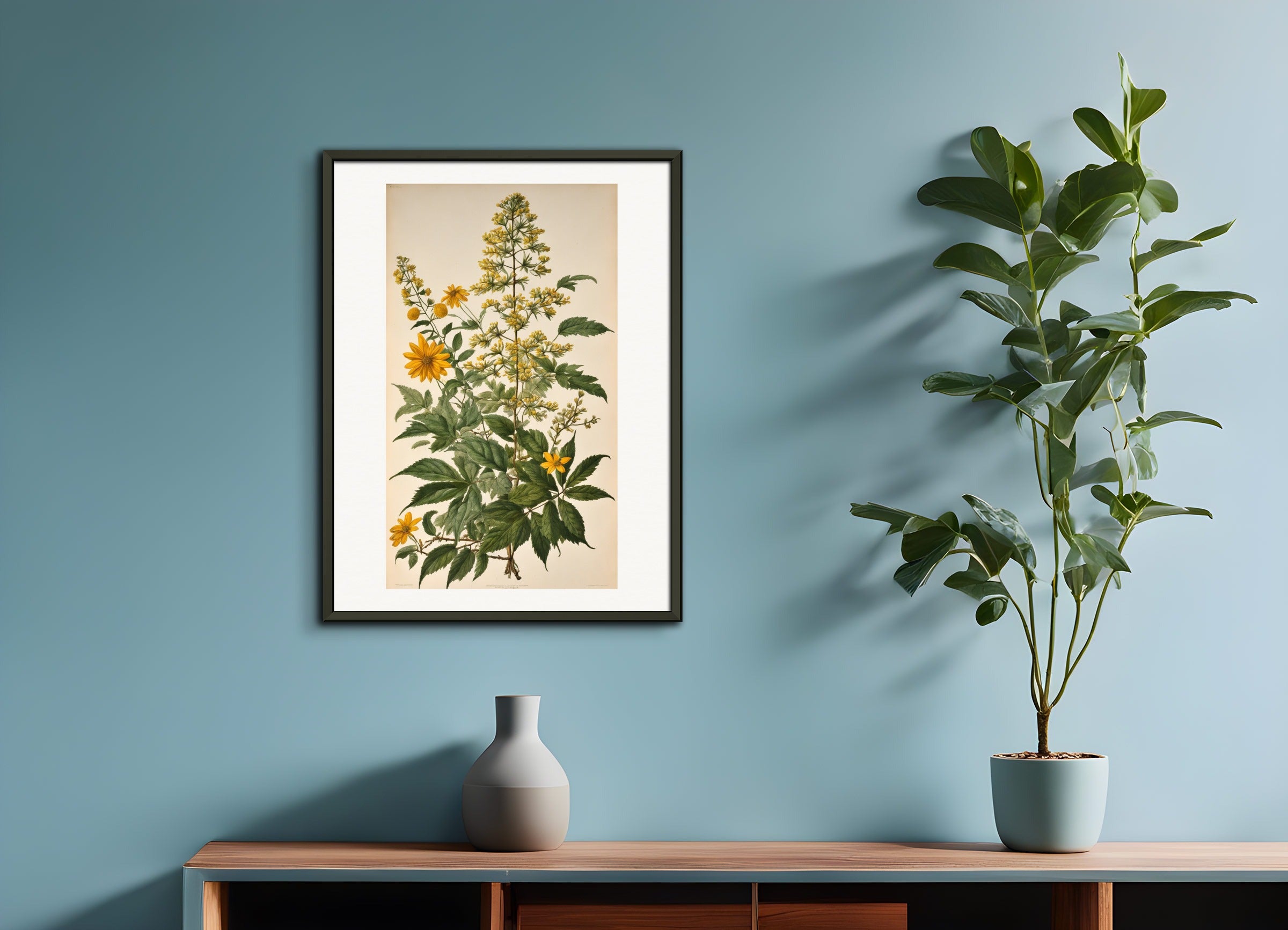 Poster with metal frame: Herbarium, Flower