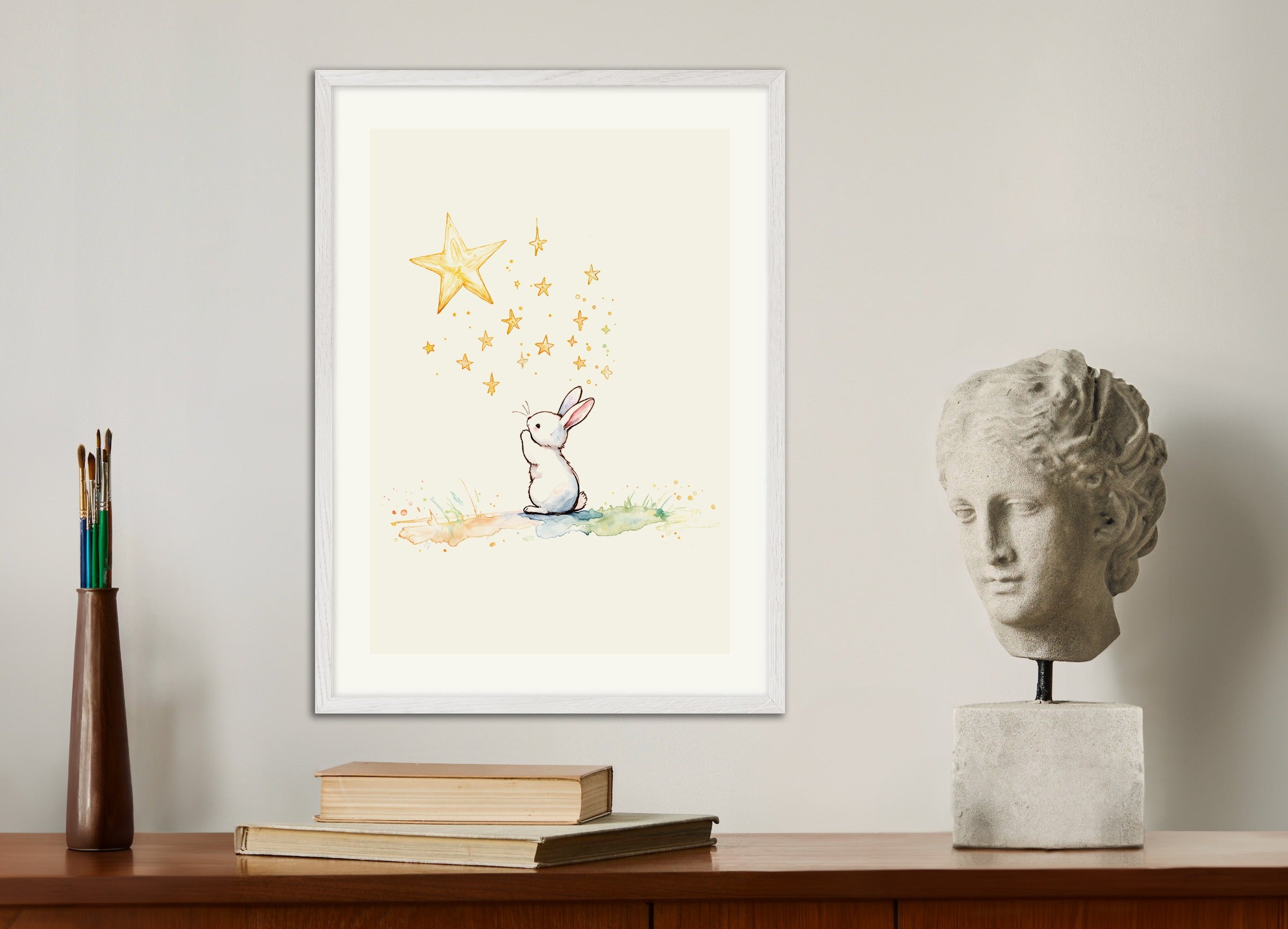 Poster with wood frame: Reaching for the Stars