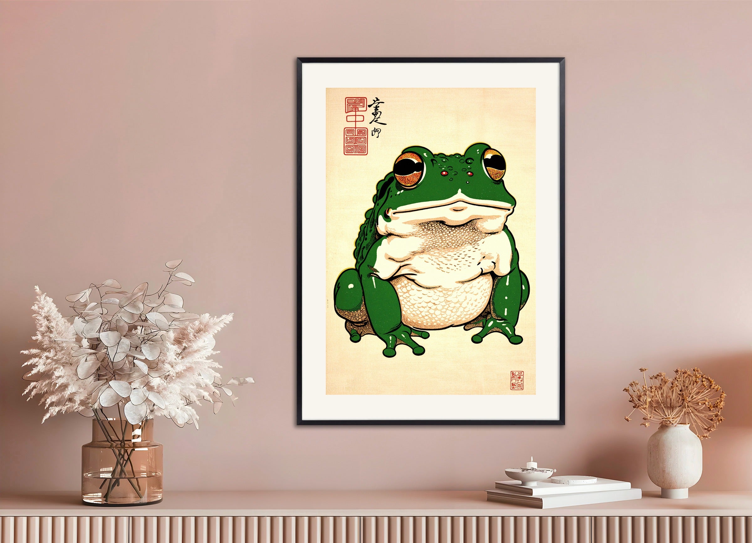 Poster with metal frame: Japanese toad 03