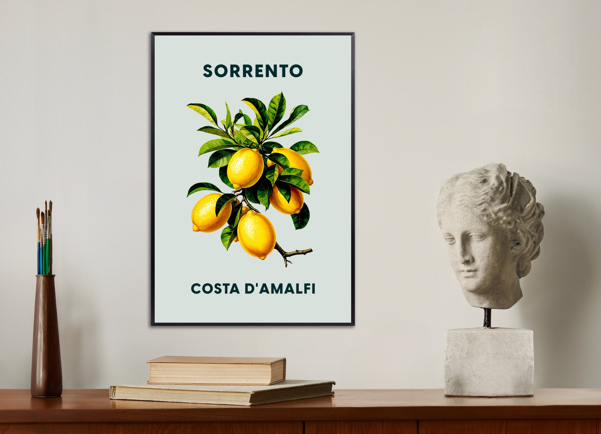 Poster with metal frame: Lemons of Sorrento - Amalfi Coast 02