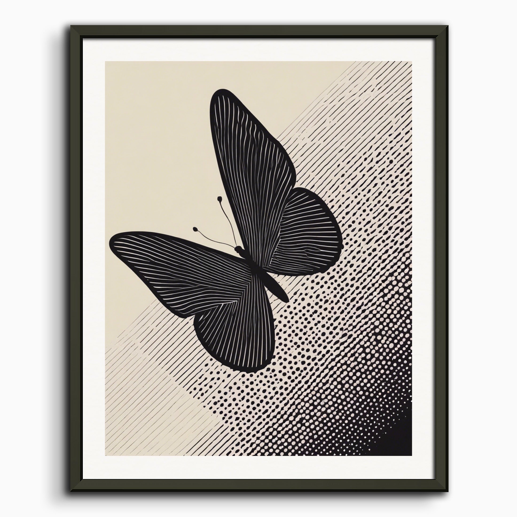 Poster: Halftone dot, Butterfly