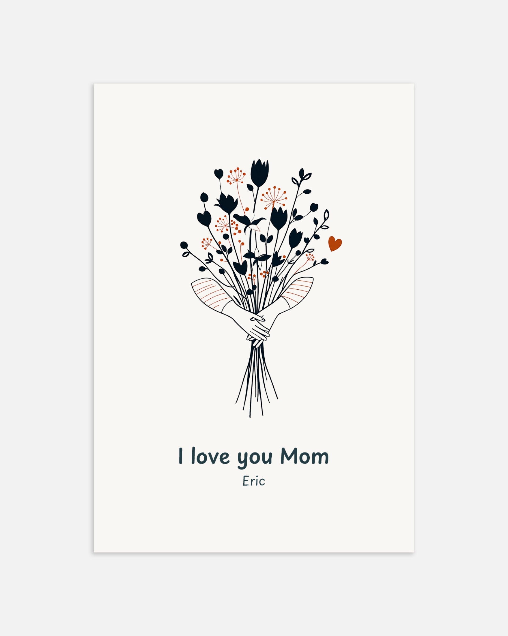 Poster: Mom and Mother's Day poster, bouquet of flowers