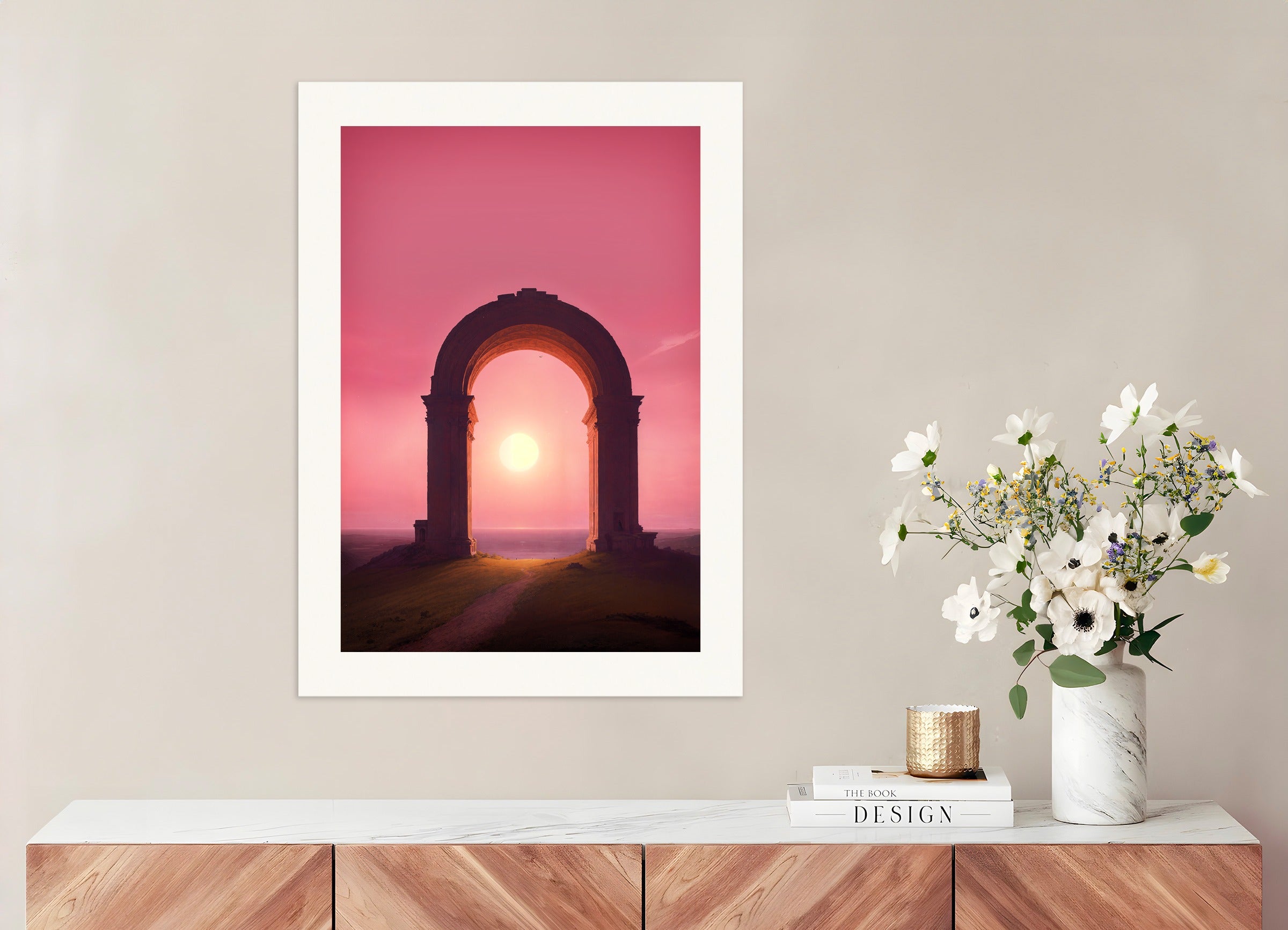 Poster: The Dying Sun Falling Asleep Under an Arch, Charles Baudelaire