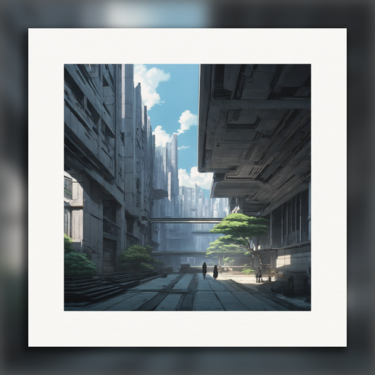 Ghost in the shell, Brutalist architecture, city - Poster