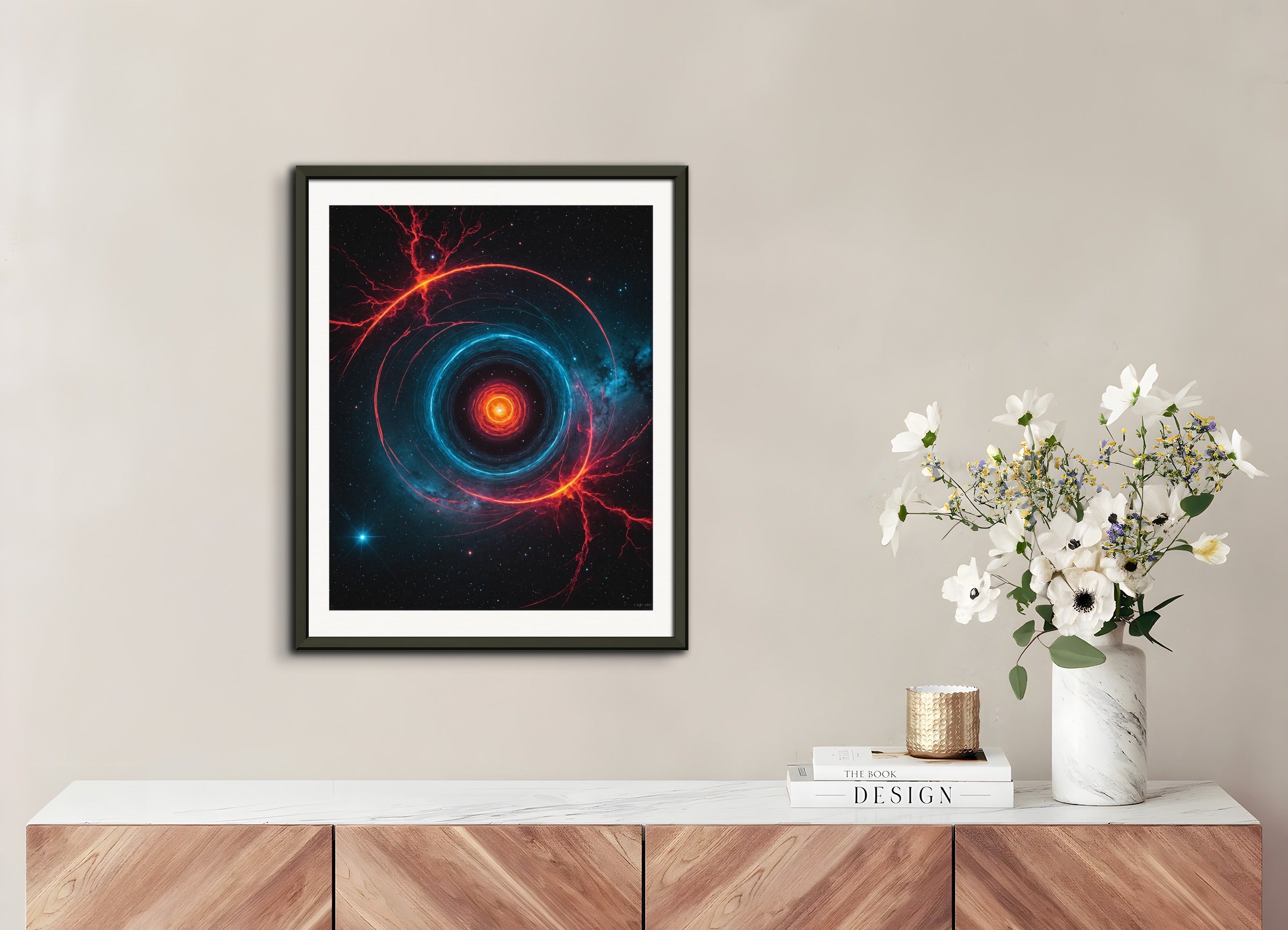 Poster with metal frame: Photolab luminescent neon, Astronomy