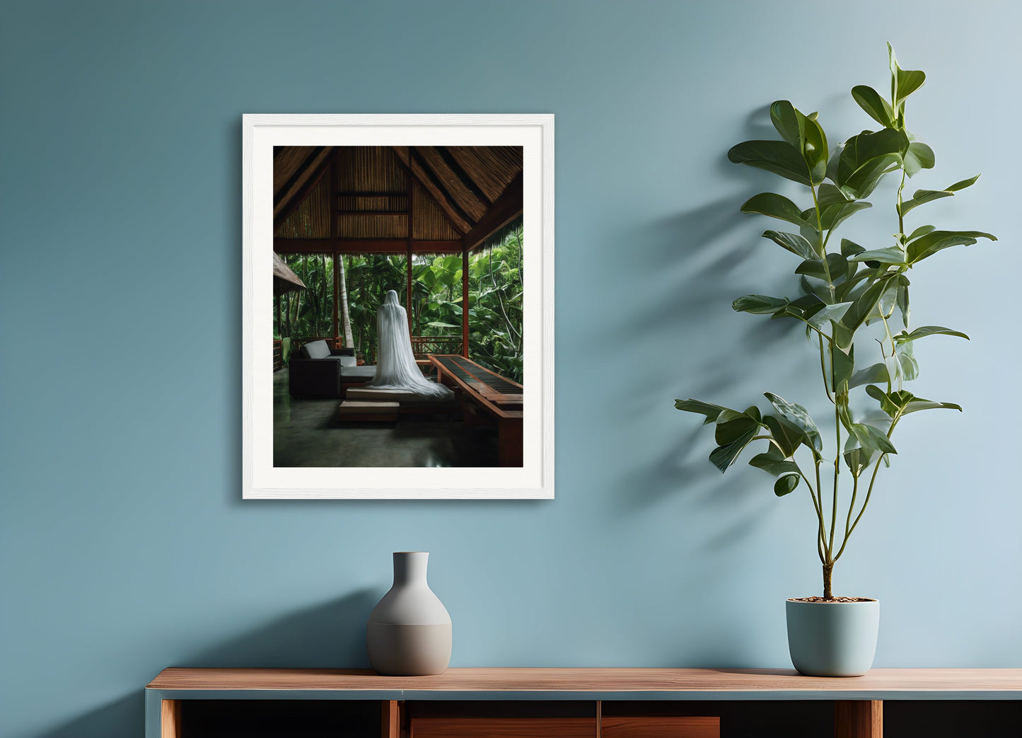 Poster with wood frame: Realistic photography, 