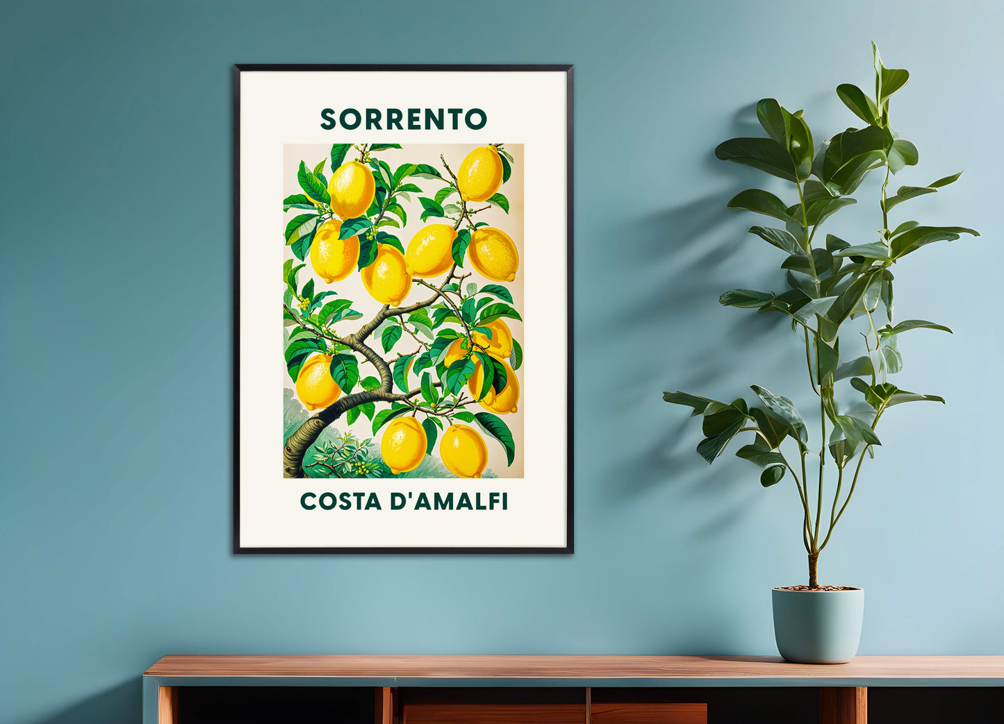 Poster with metal frame: Lemons of Sorrento - Amalfi Coast