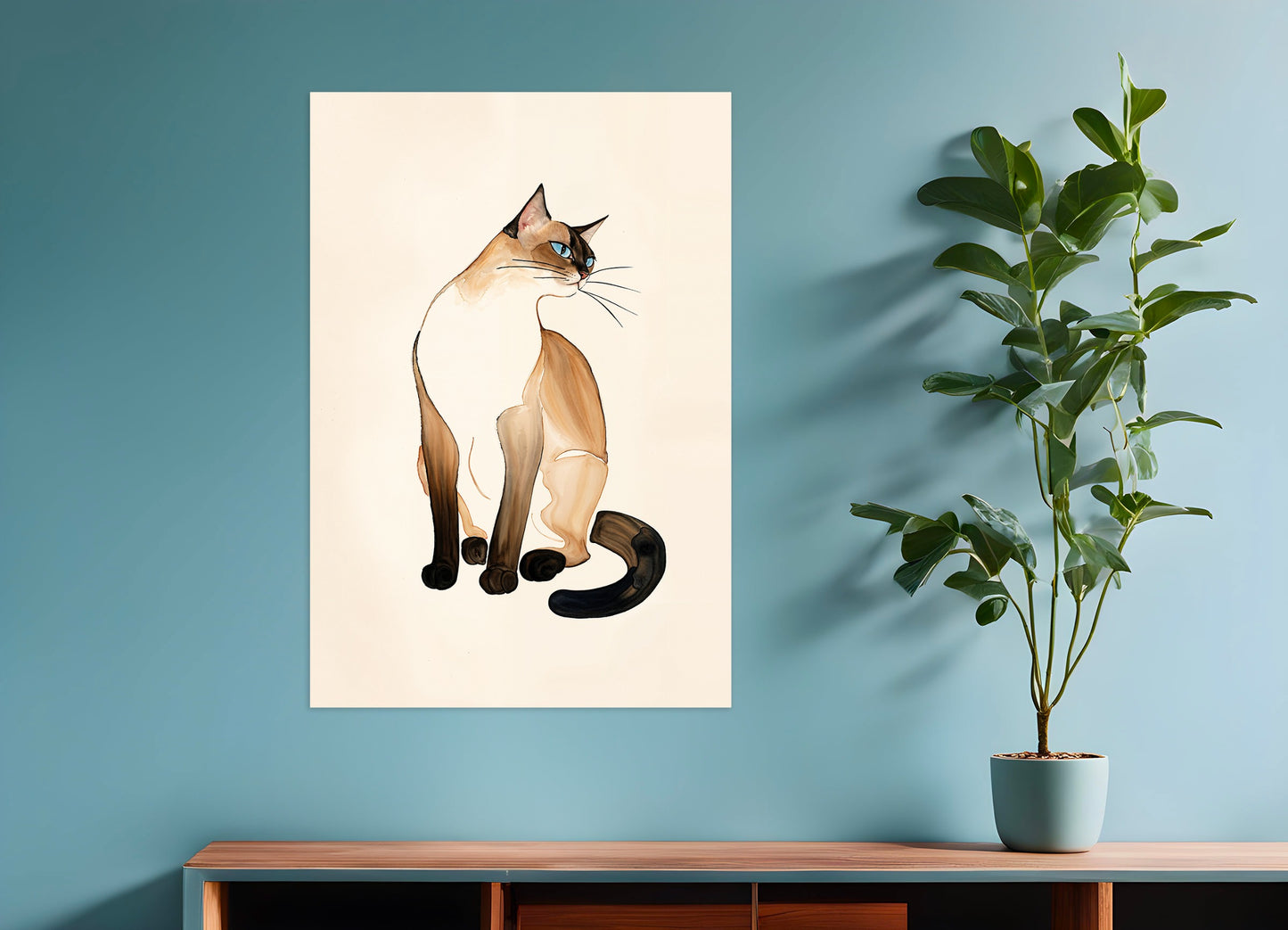 Poster: Siamese cat, none