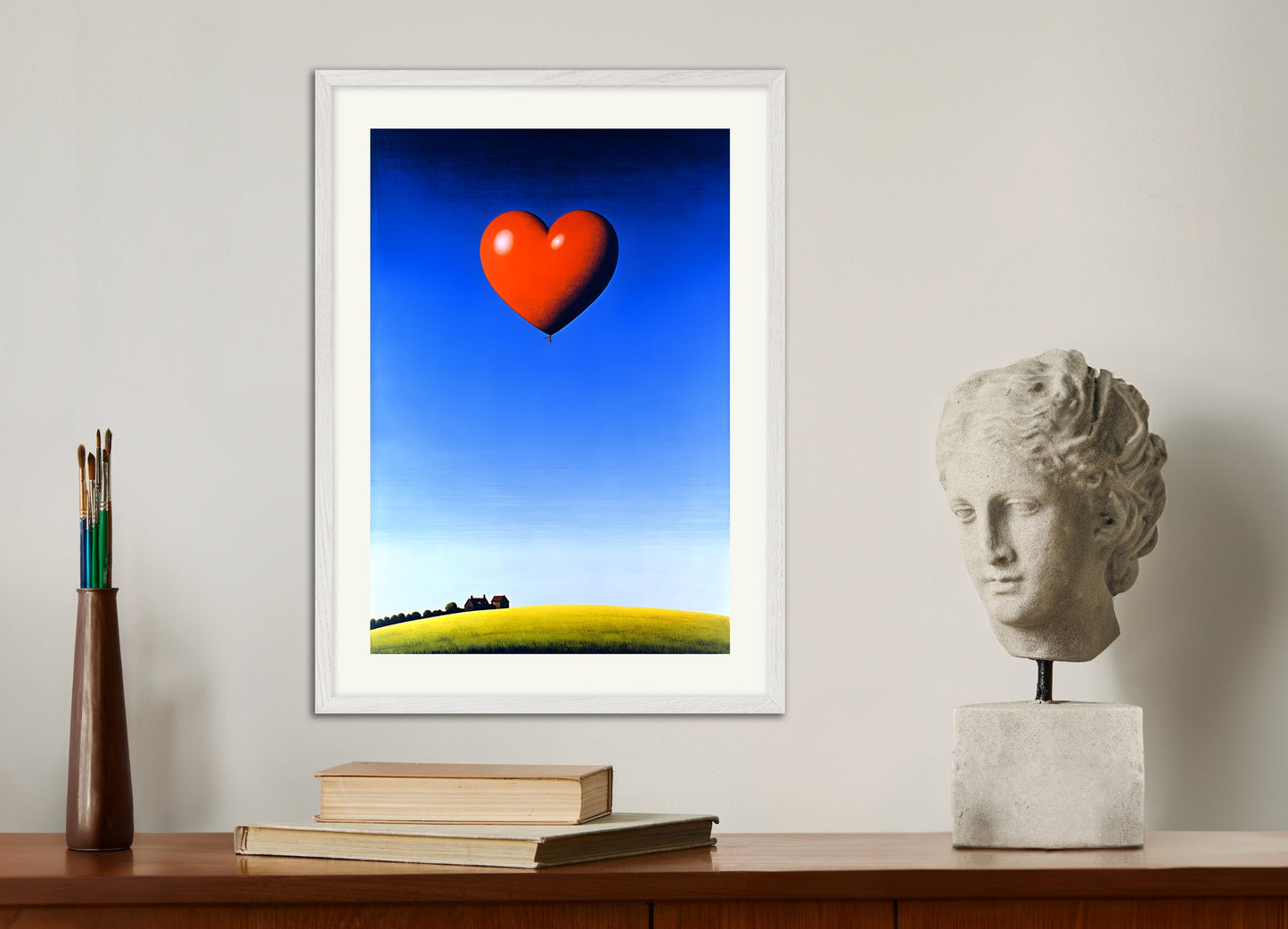 Poster with white wood frame: Love is in the Air