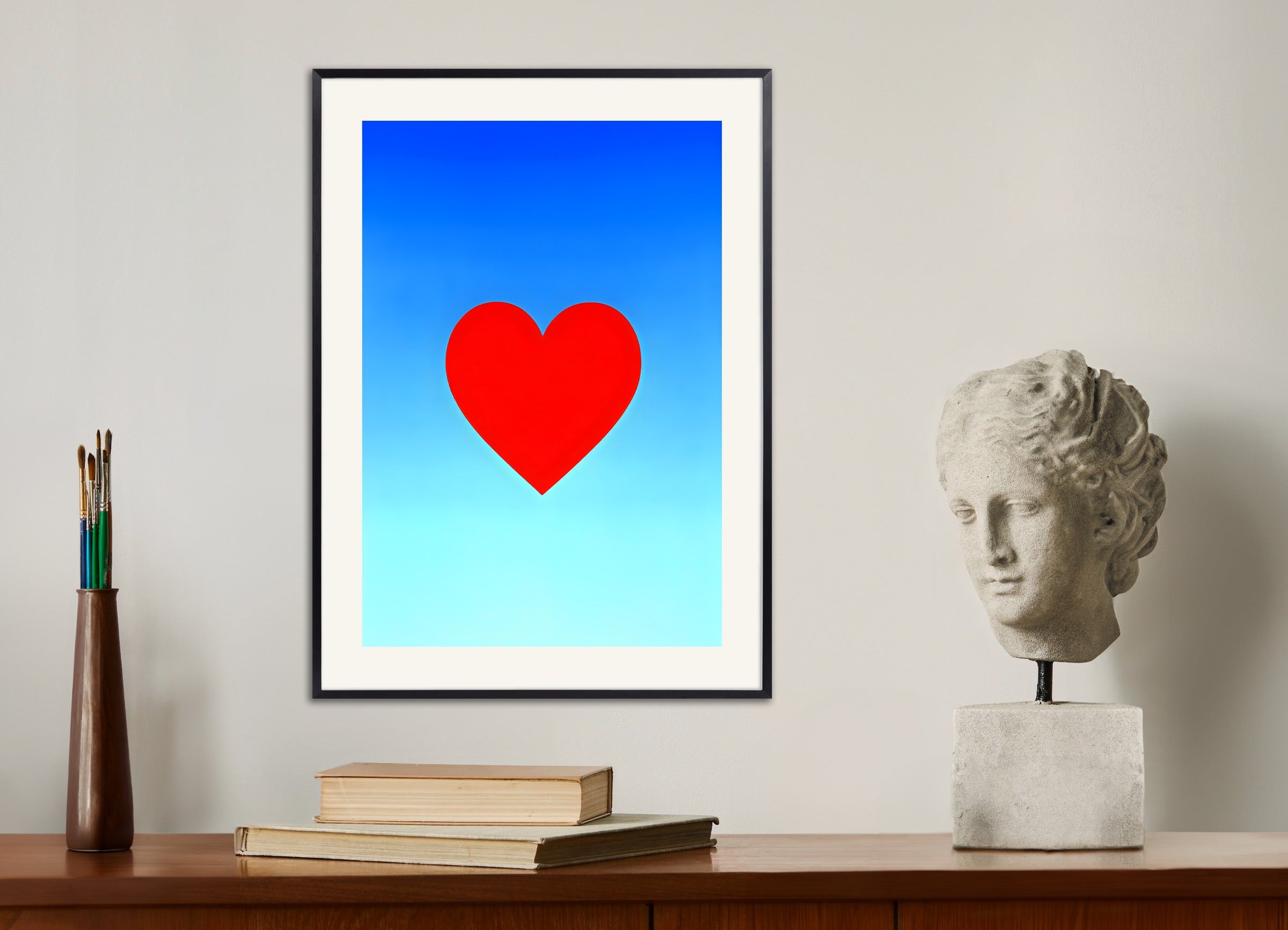 Poster with metal frame: Heart in the Sky