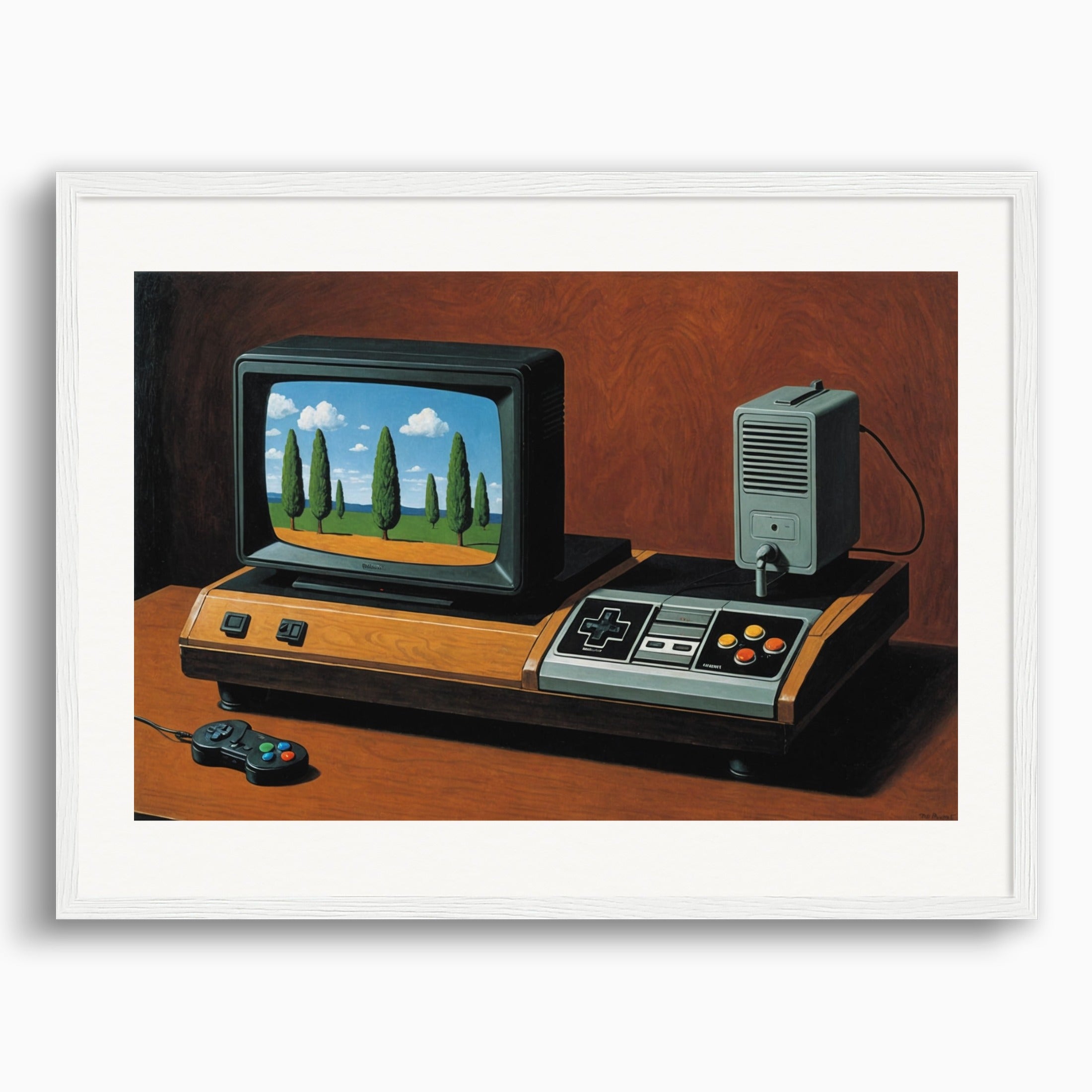 Poster: Belgian surrealism, Video game console