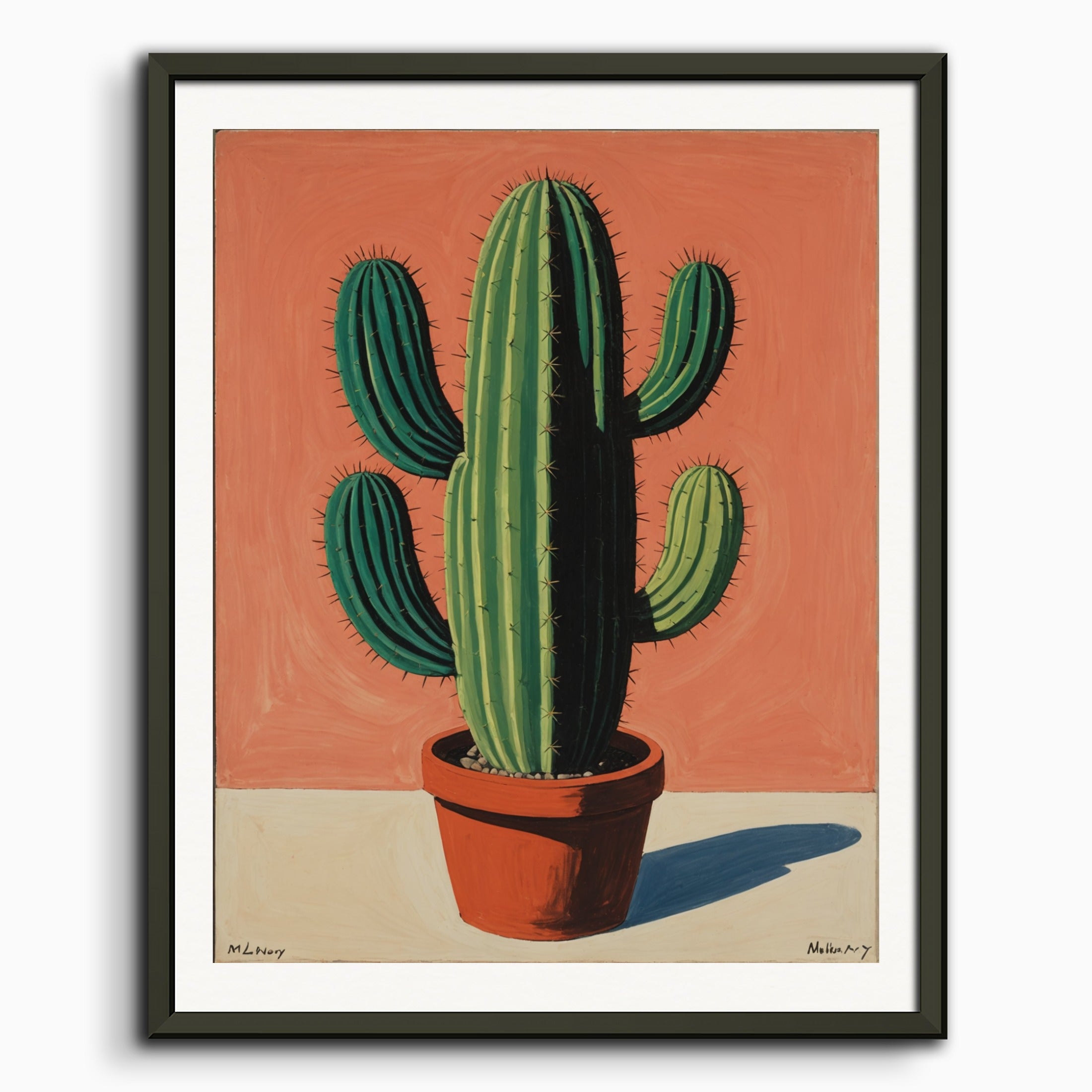 Poster: American intimate figurative, abstract trend, Cactus