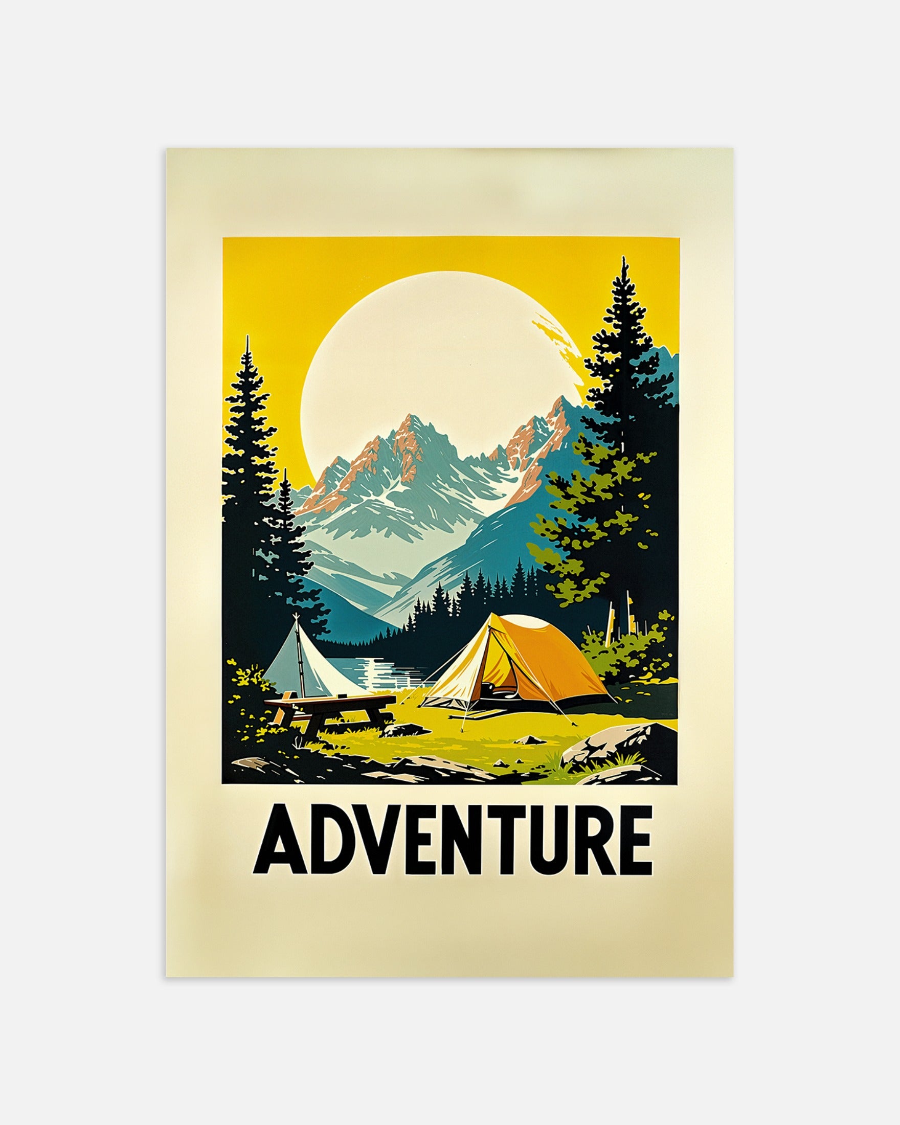 Poster: Nature, wild camping and adventure poster, none