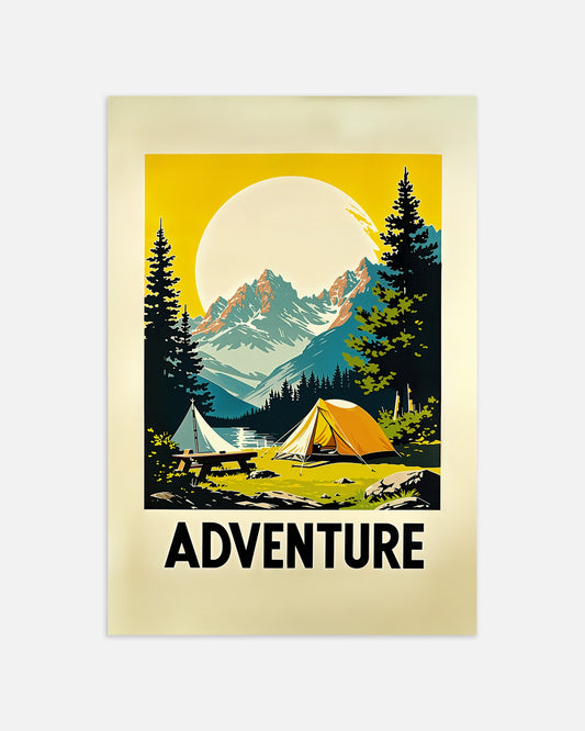 Poster: Nature, wild camping and adventure poster, none