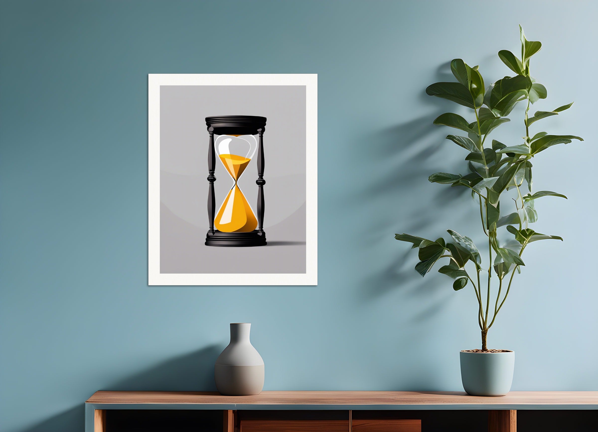 Poster: Minimalism art, hourglass