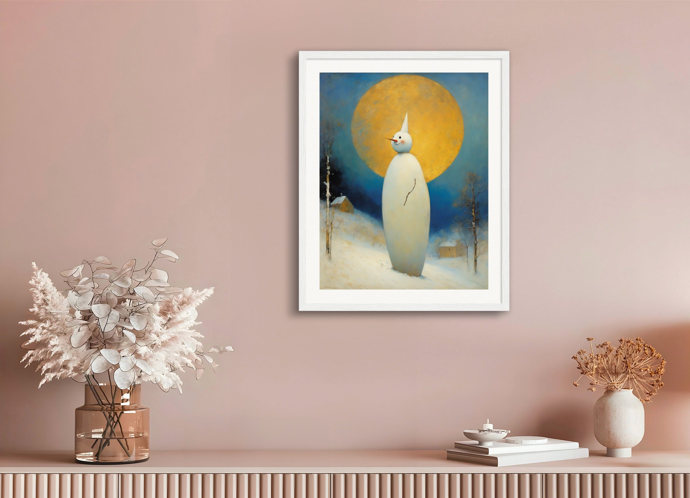 Poster with wood frame: Odilon Redon, Snowman