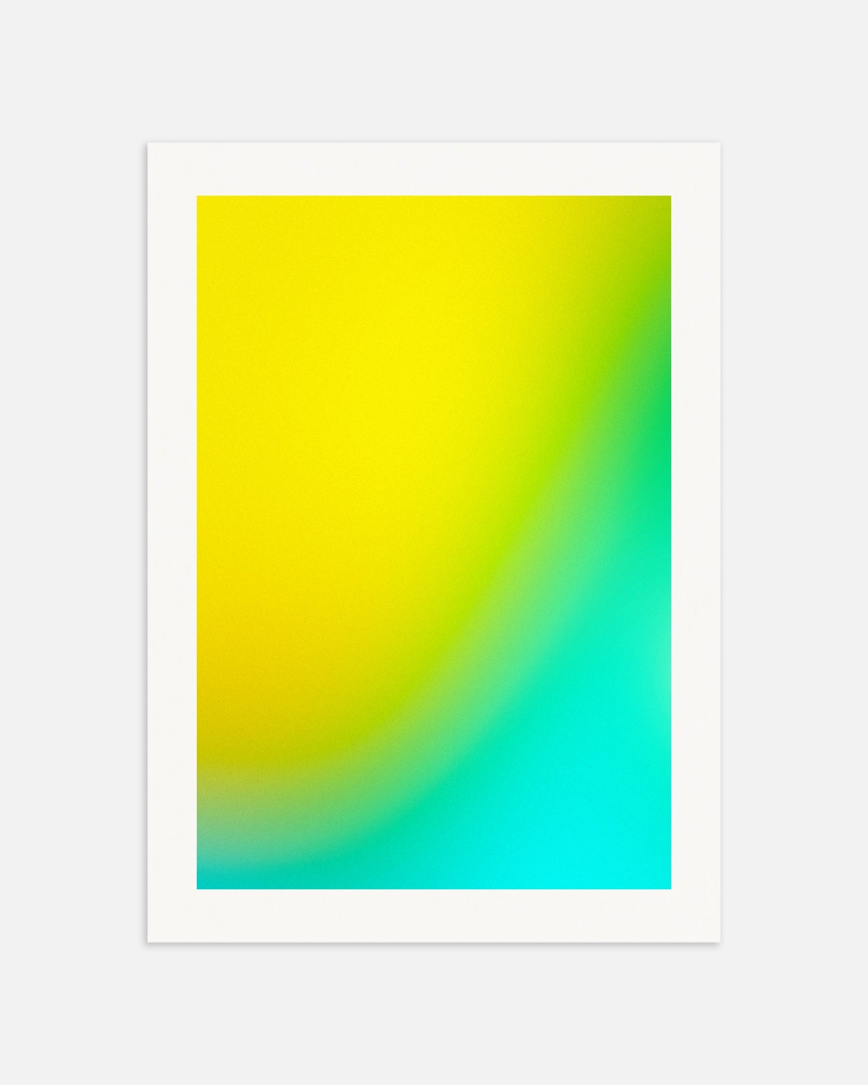 Poster: Positive energy, yellow and turquoise gradients, none