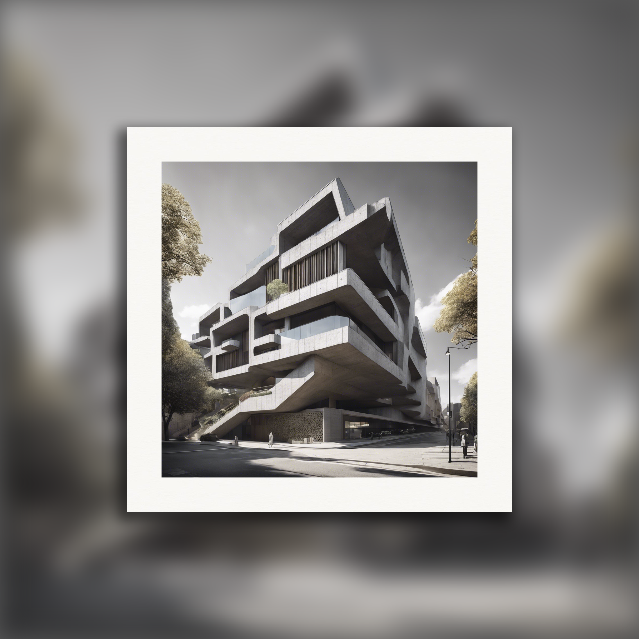 Laatmodernisme, Brutalistische architectuur - Poster