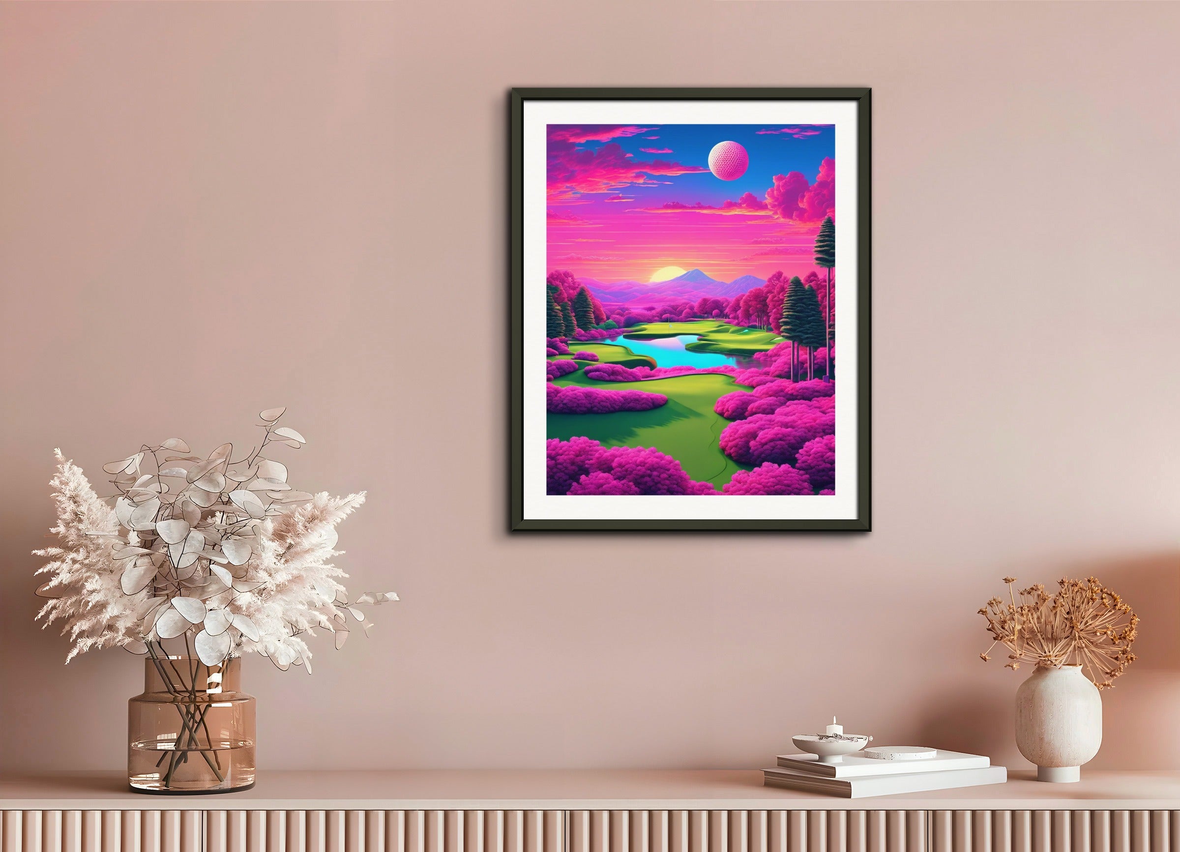 Poster with metal frame: Vaporwave, 