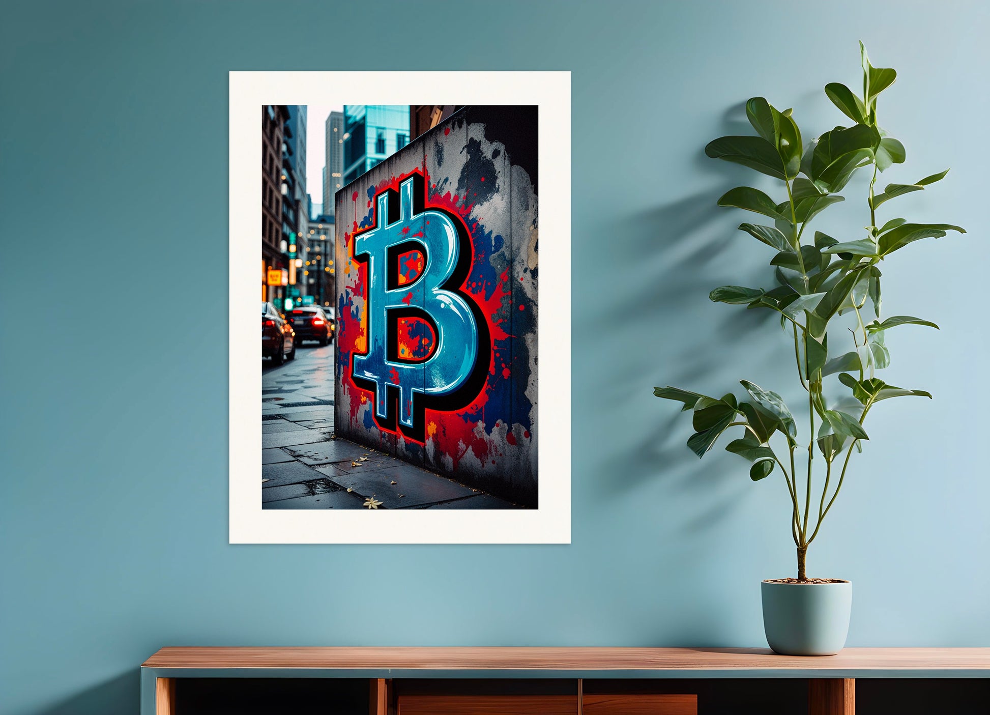 Poster: Bitcoin Street Art, none