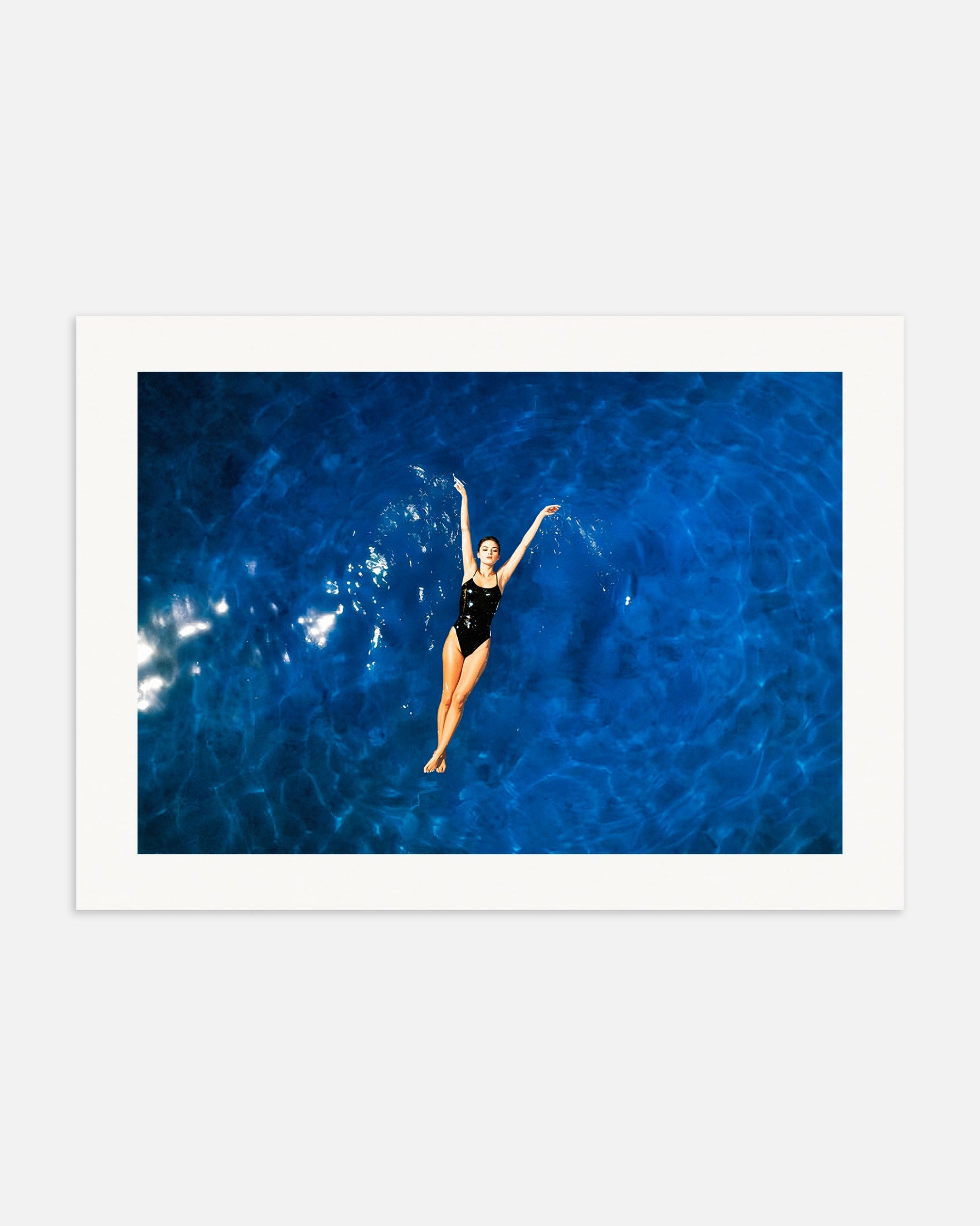 Poster: A woman swimming in a pool, SPA poster, relaxation, none