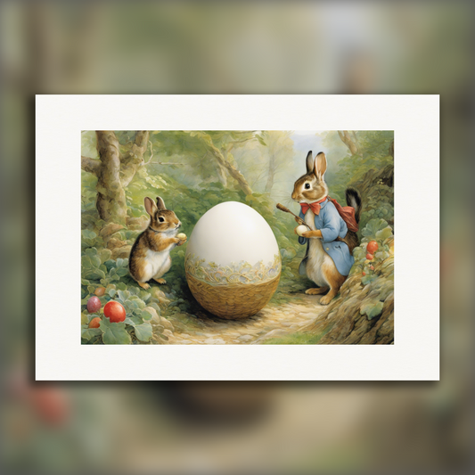 Charming tales, delicate British watercolors, Egg - Poster