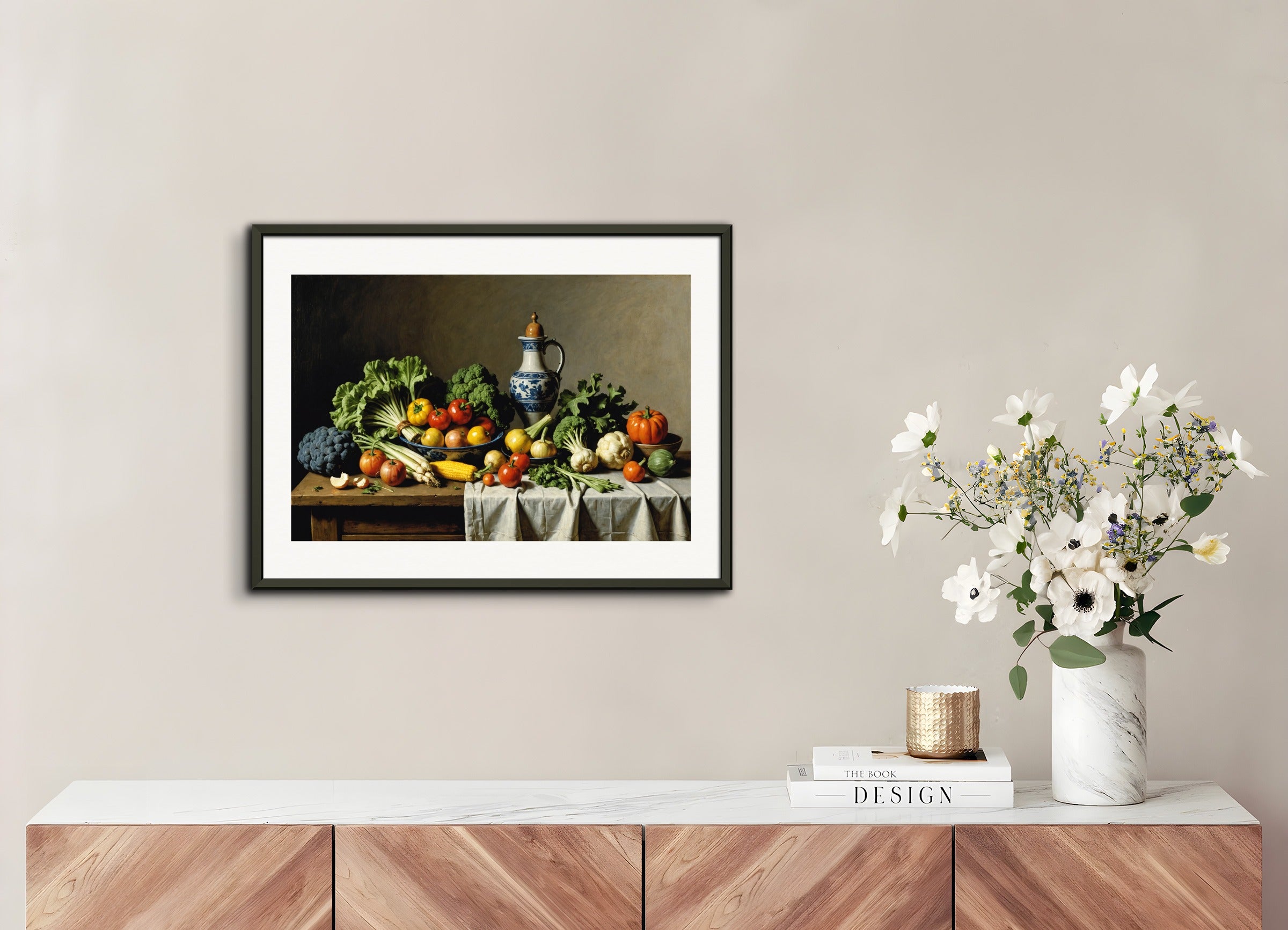 Poster with metal frame: Vermeer, Vegetables