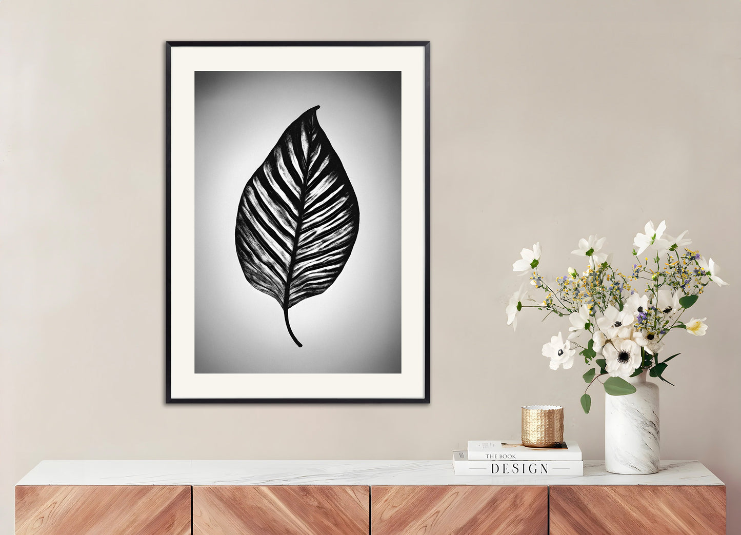 Poster with metal frame: A leaf