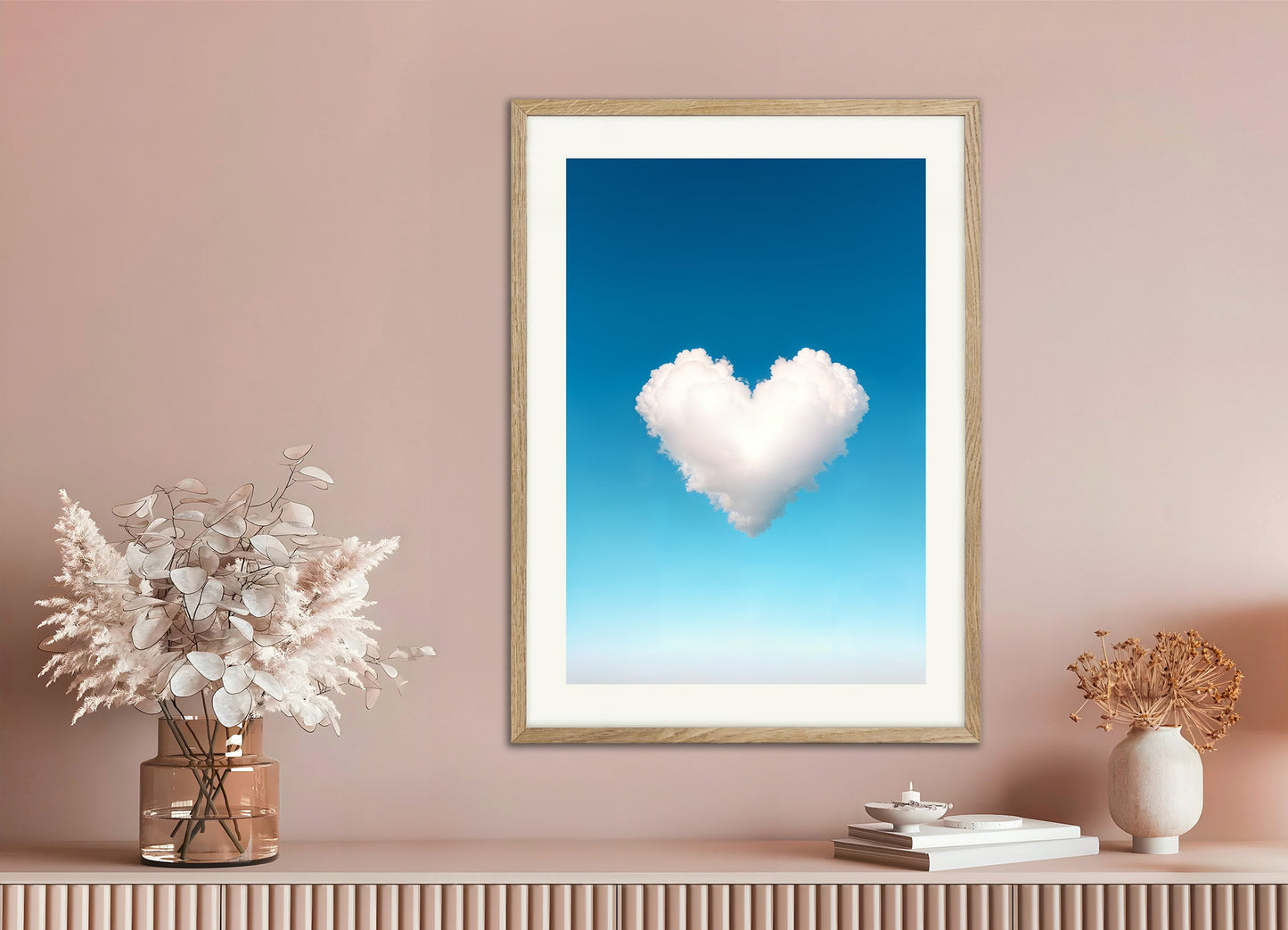 Poster with natural wood frame: The Loving Cloud