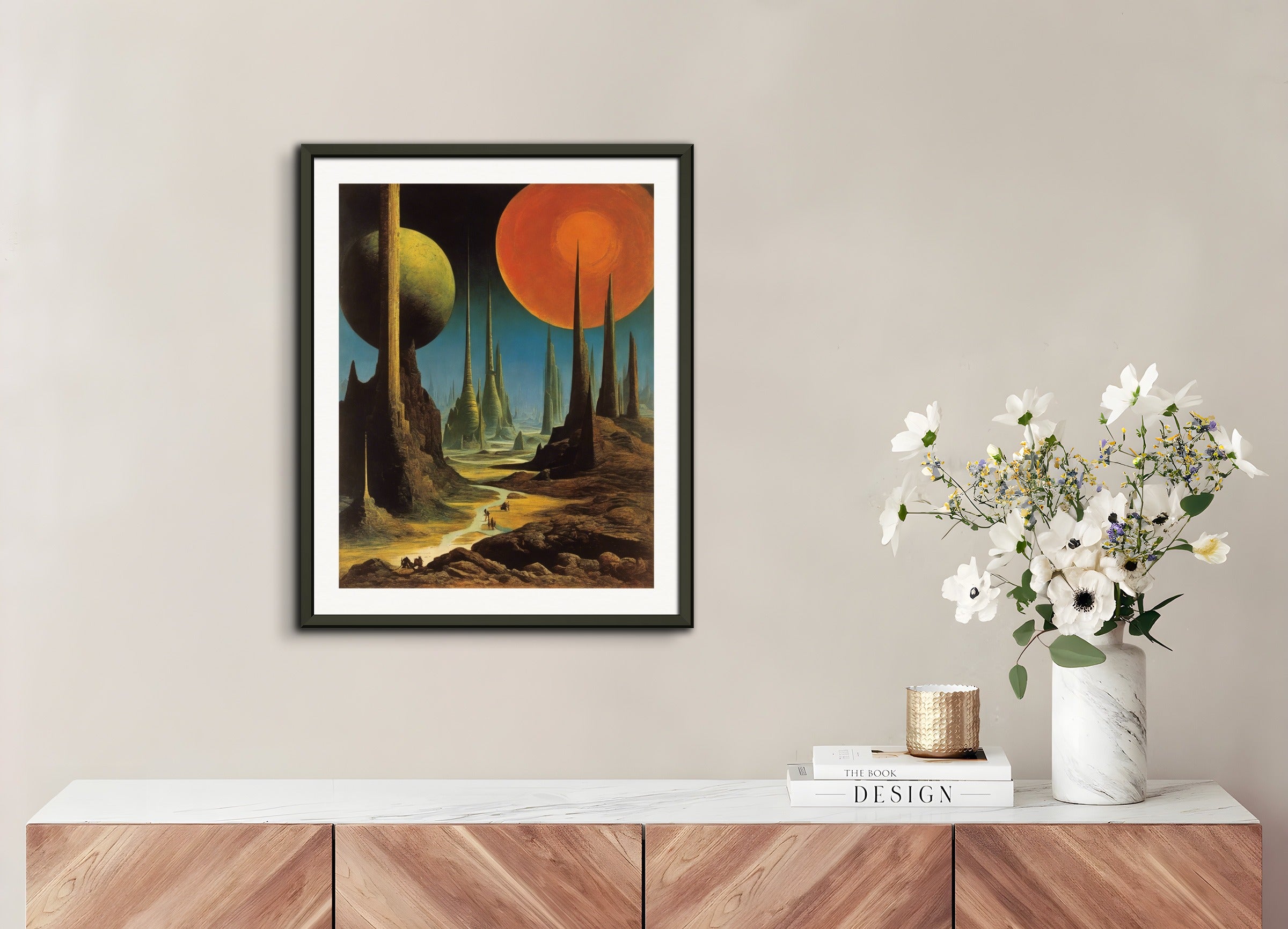 Poster with metal frame: Max Ernst, Exoplanet landscape