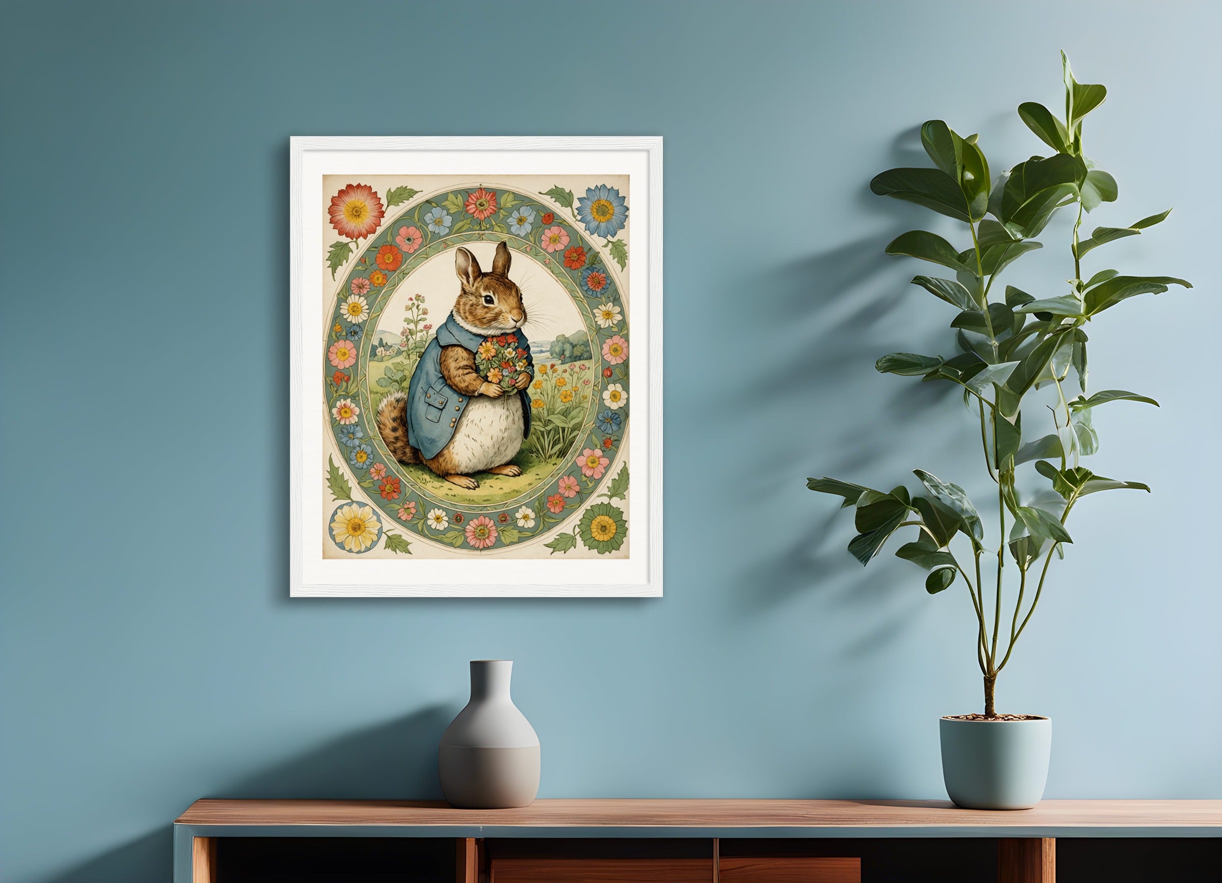 Poster with wood frame: Beatrix Potter, 