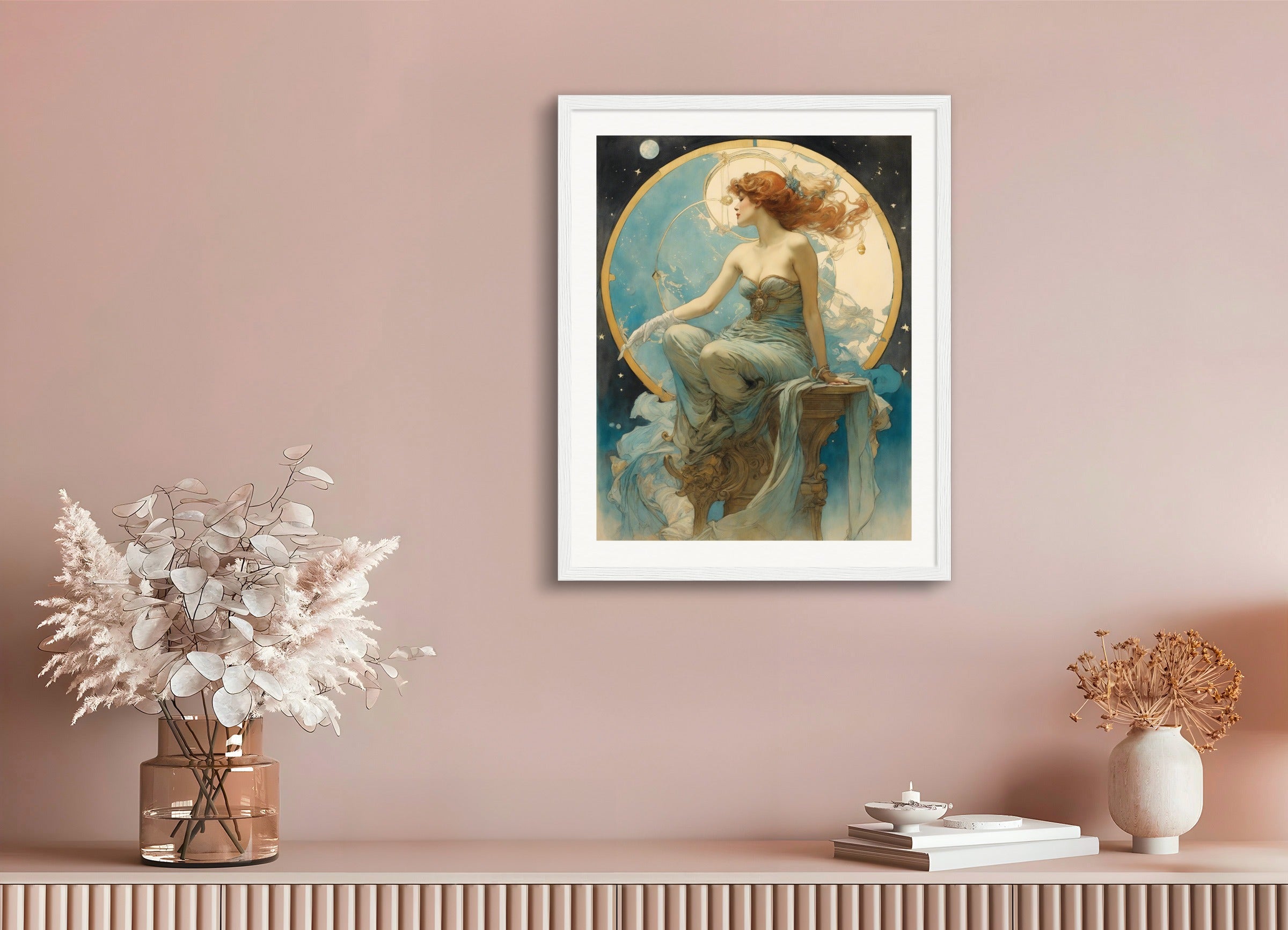 Poster with wood frame: Félicien Rops, 