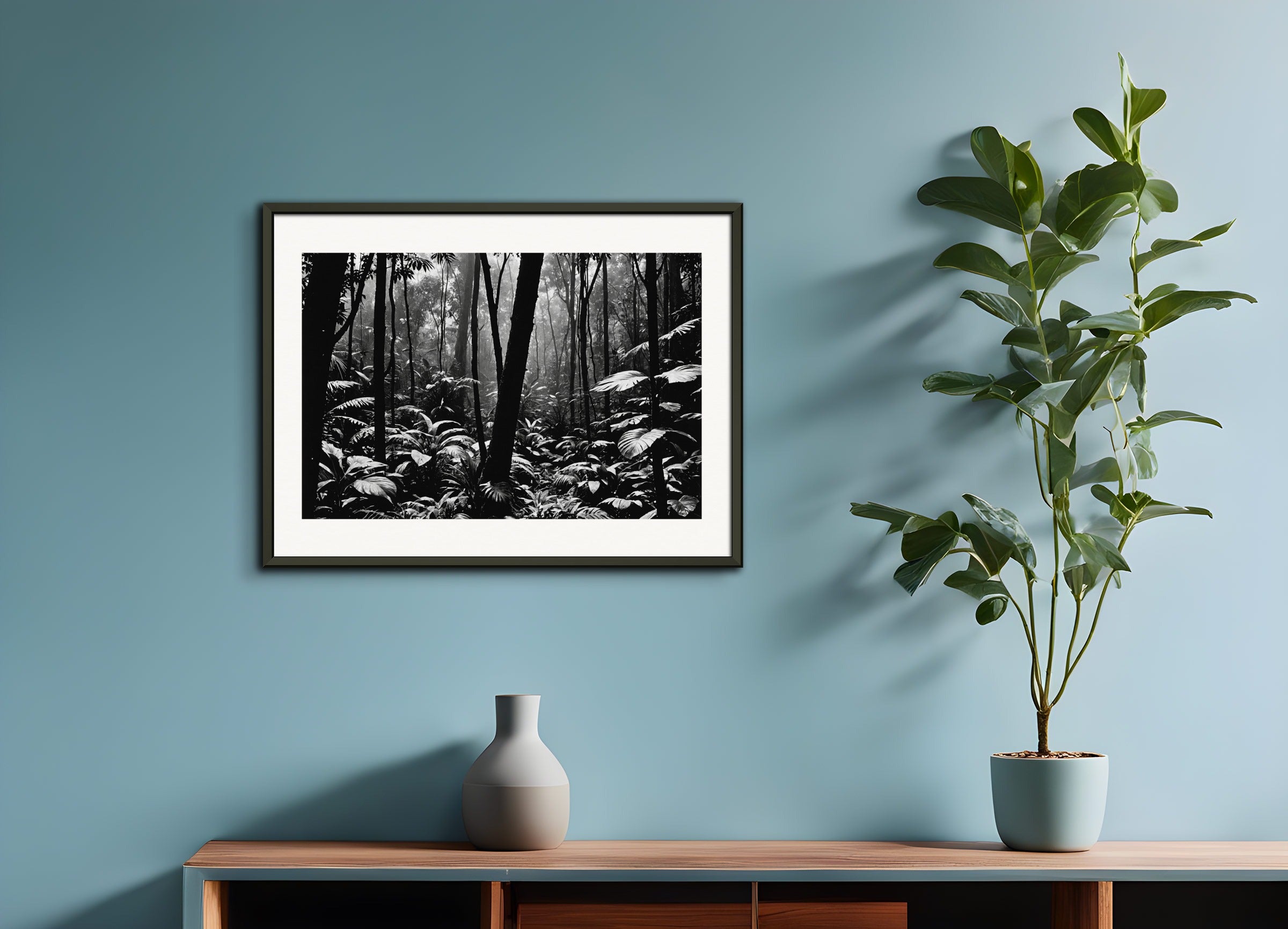 Poster with metal frame: Abstract photography, nature and geometric patterns , Jungle