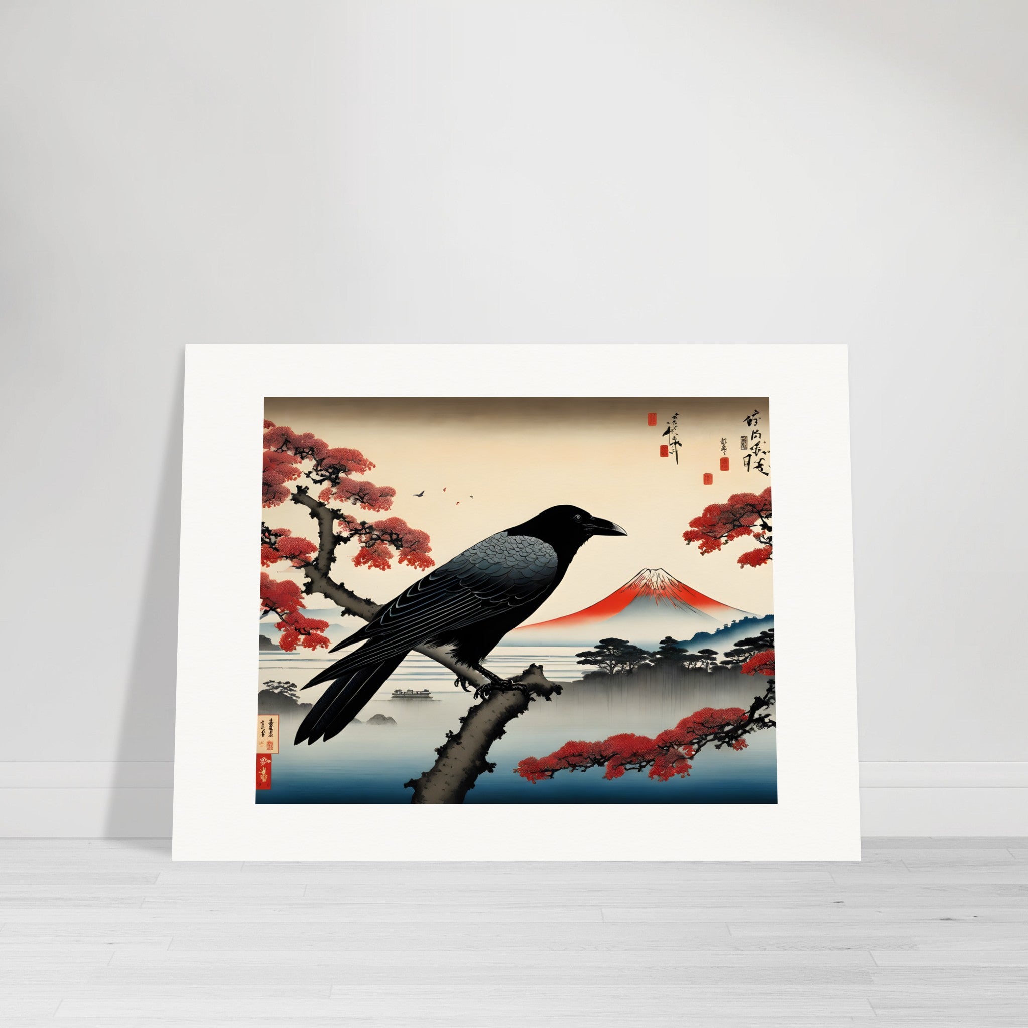 Poetiske ukiyo-e-udsigter, flygtige øjeblikke, Crow - Plakat