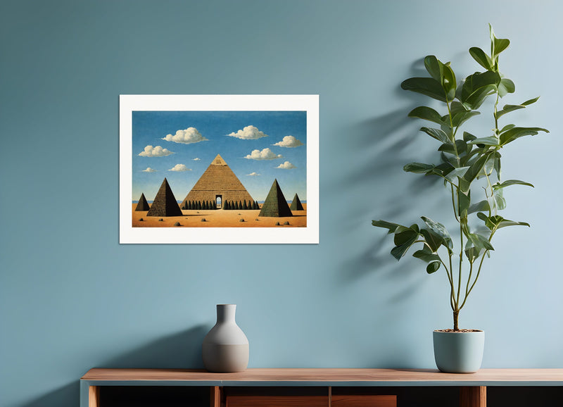 Belgian surrealism, Pyramid - Poster | Wall Art Print | Posterscape