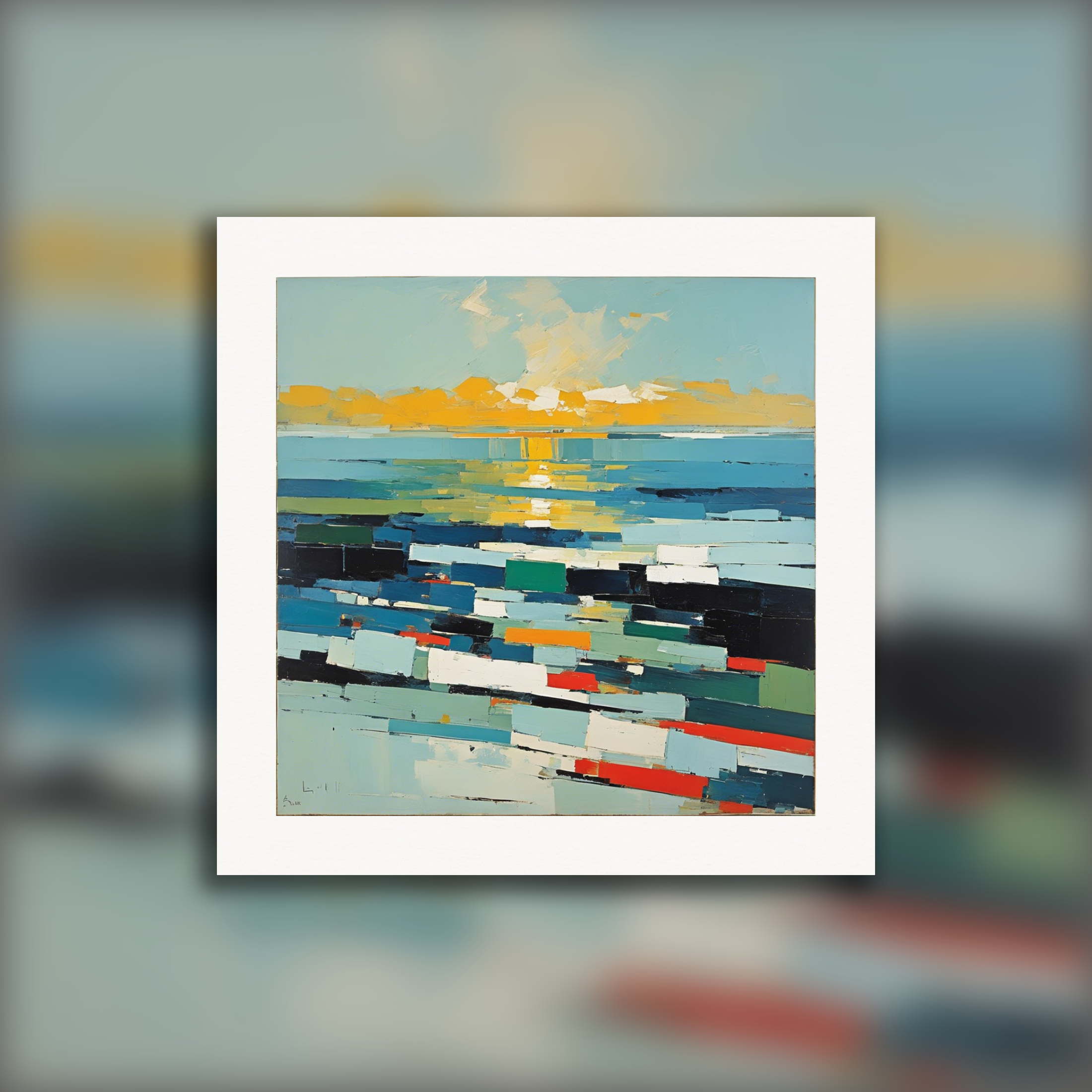 Abstracte kunst, De Oceaan - Poster