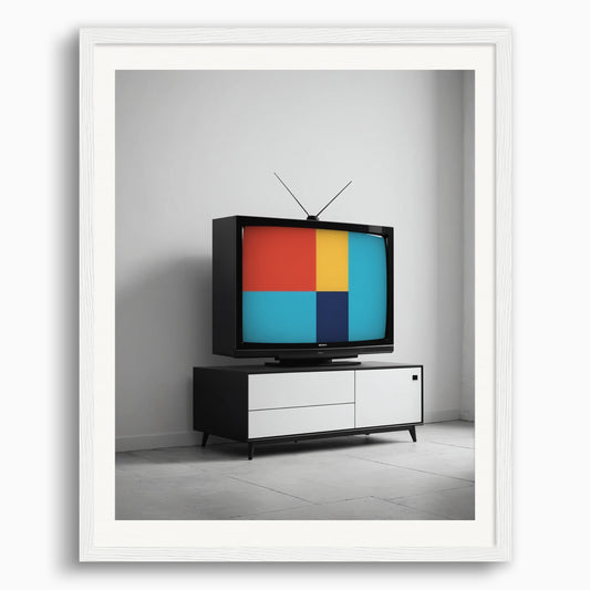 Poster: Minimalist abstract art, Television