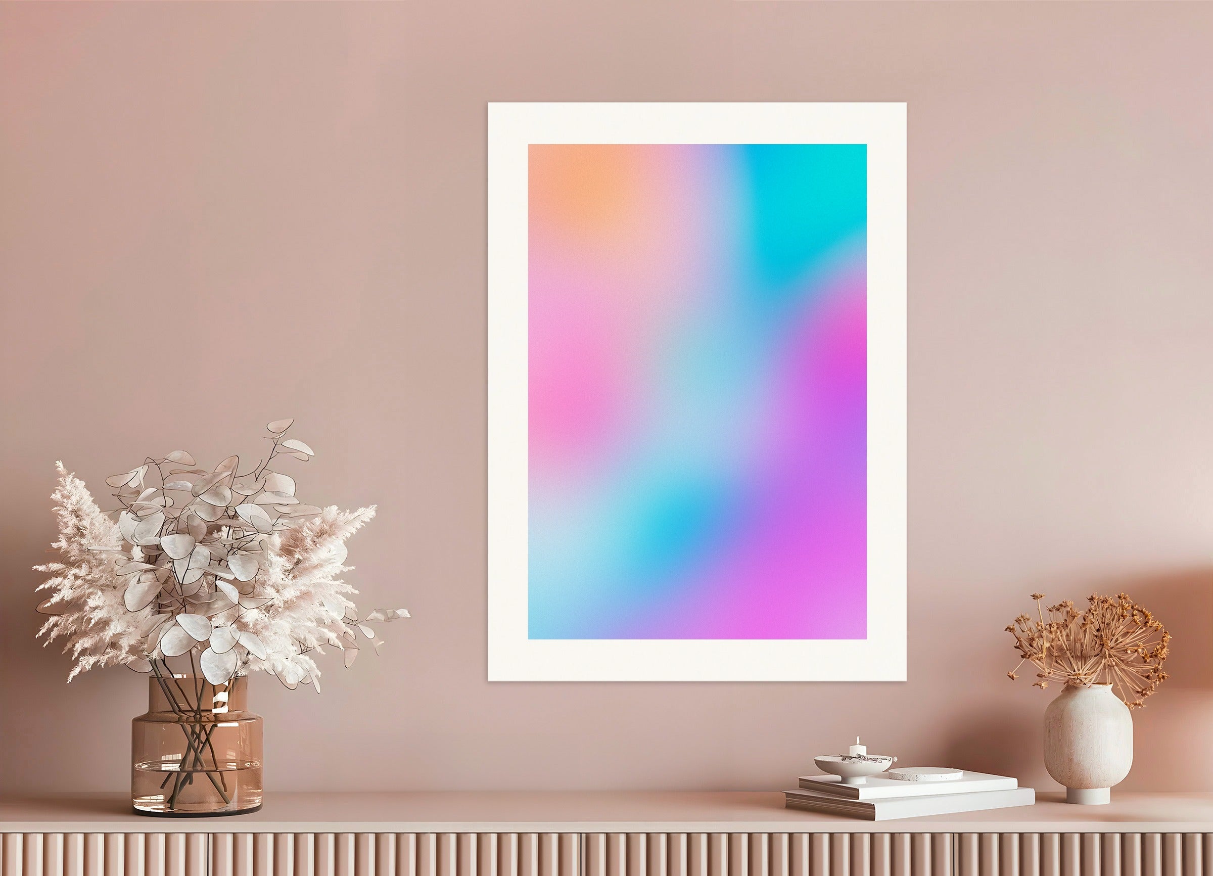 Poster: Pink and blue crystal dream, none