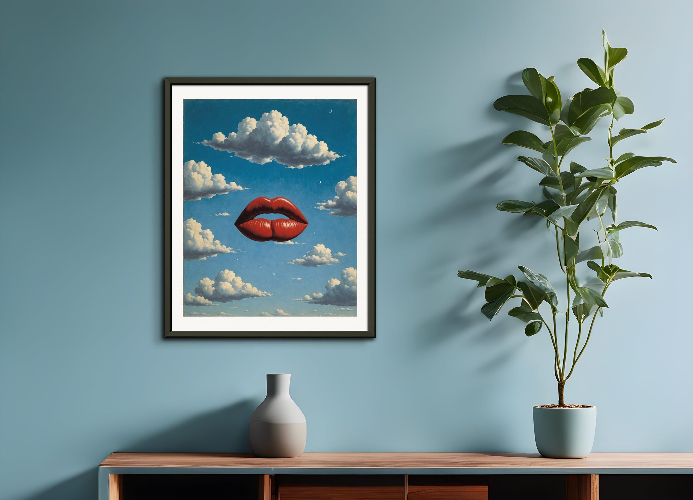 Poster with metal frame: Belgian surrealism, 